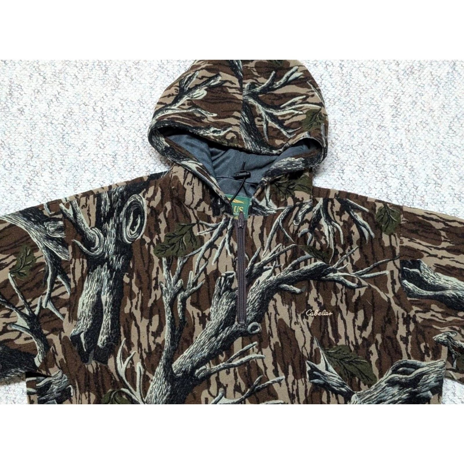 Vintage VINTAGE Cabela's jacket Hoodie M CAMO Mossy Oak USA Made Pullover Zip Mens Size US M / EU 48-50 / 2 - 4 Thumbnail