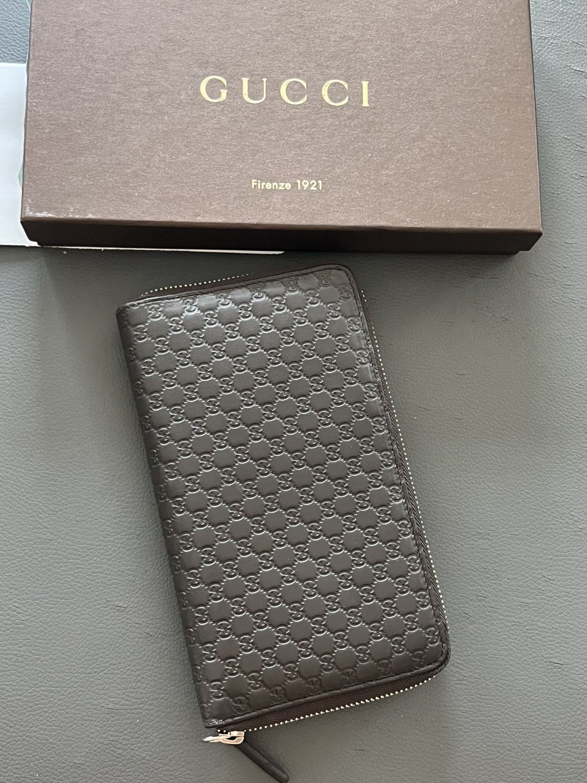 Gucci $2k Gucci GG Monogram Wallet Long Zip Brand New Size ONE SIZE - 14 Thumbnail
