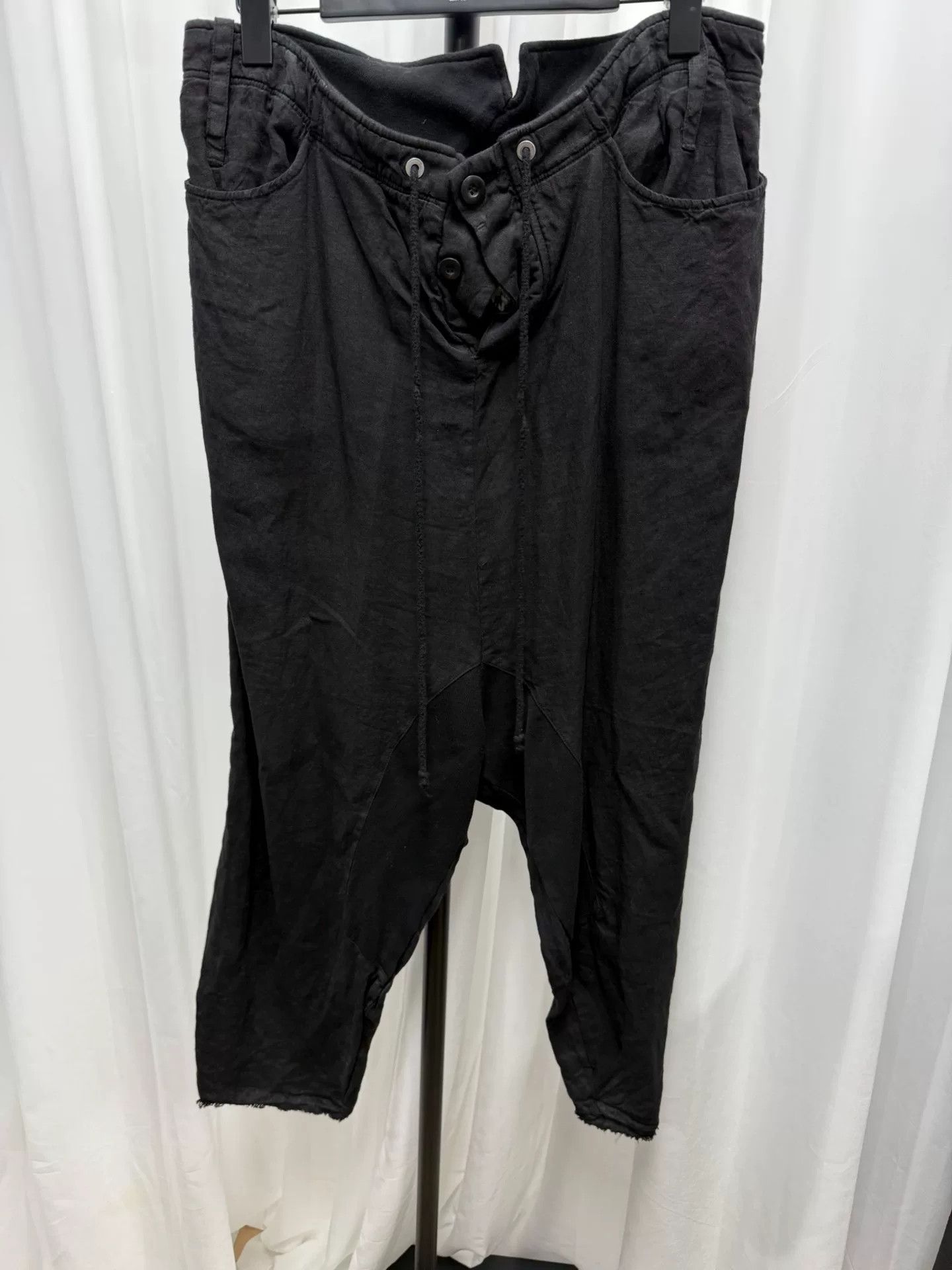 Lost & Found Ria Dunn Lost Found Black Linen Trousers Size US 30 / EU 46 - 1 Thumbnail