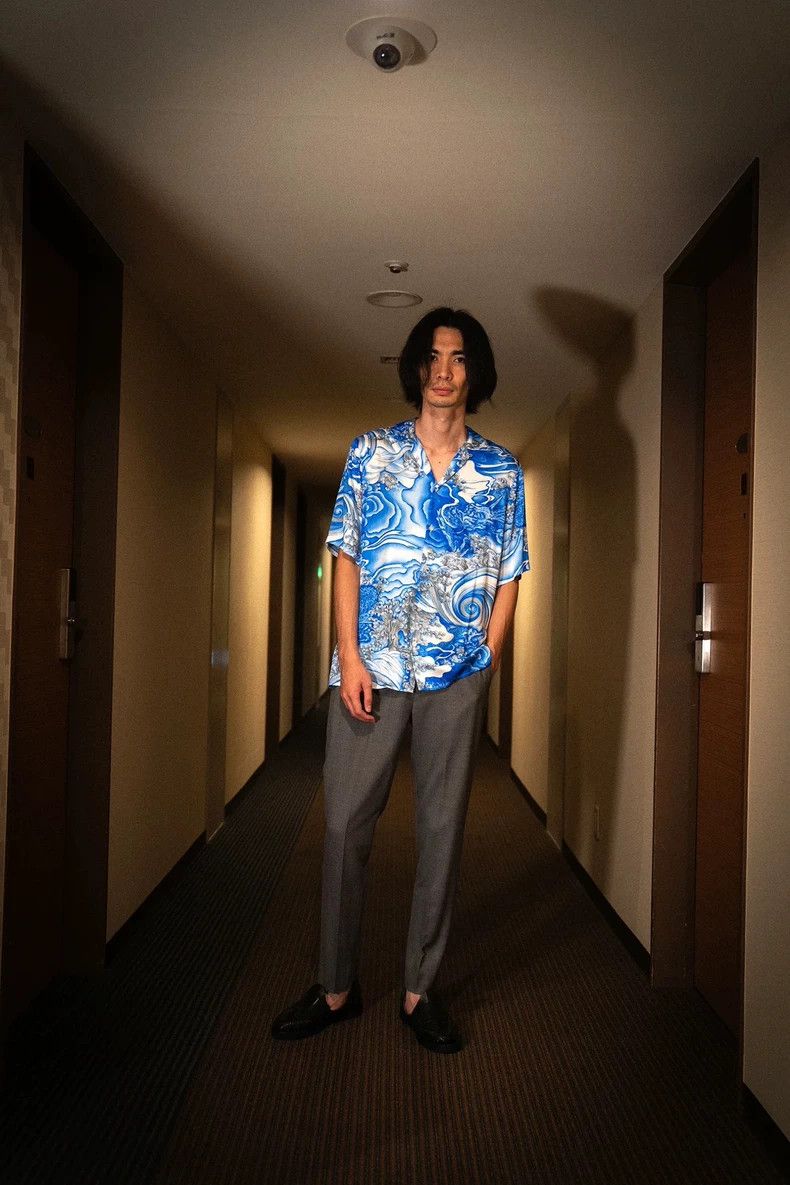 Loro Piana Nipoaloha Cloud Pattern Aloha Shirt Size US L / EU 52-54 / 3 - 1 Thumbnail