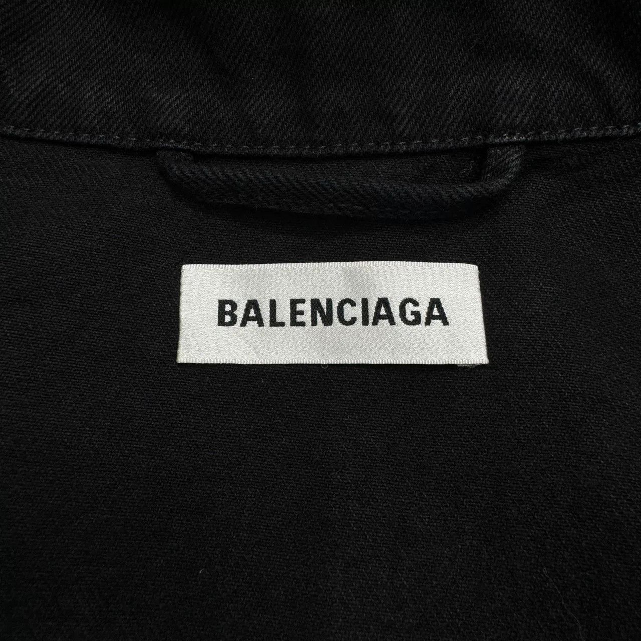 Balenciaga Balenciaga Black Denim Jacket with Logo. Size US M / EU 48-50 / 2 - 3 Thumbnail