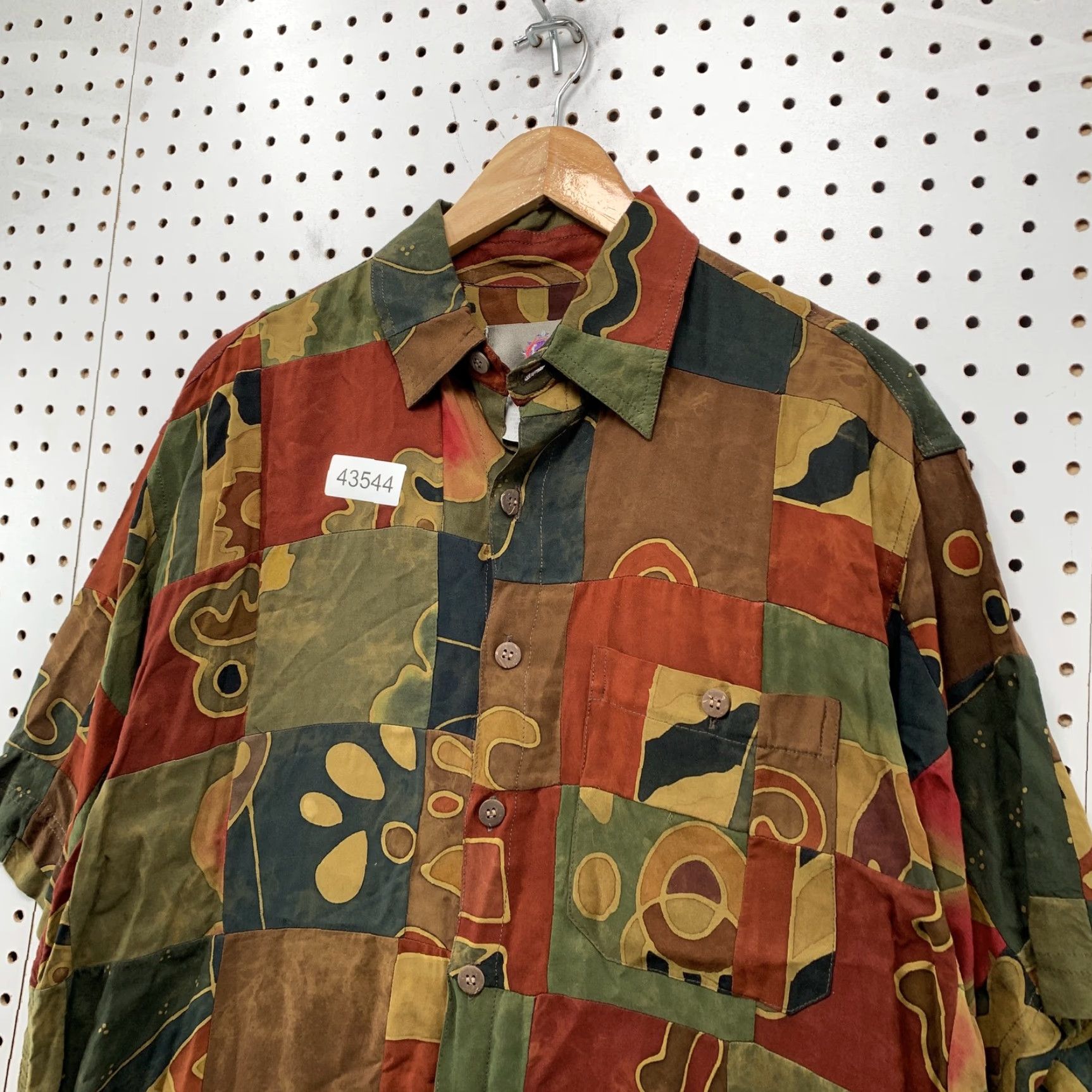 The Territory Ahead VTG Territories Ahead Rayon Button-Up Shirt Mens Medium Multicolor Casual Short Sleeve Shirt 90s Theme Mens Size US M / EU 48-50 / 2 - 4 Thumbnail