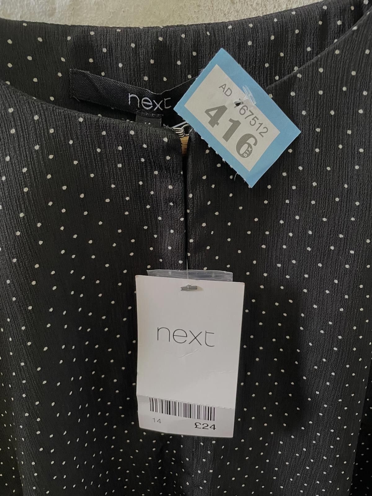 NEXT Next Black Polka Dot Long Sleeve Blouse Size M / US 6-8 / IT 42-44 - 4 Thumbnail