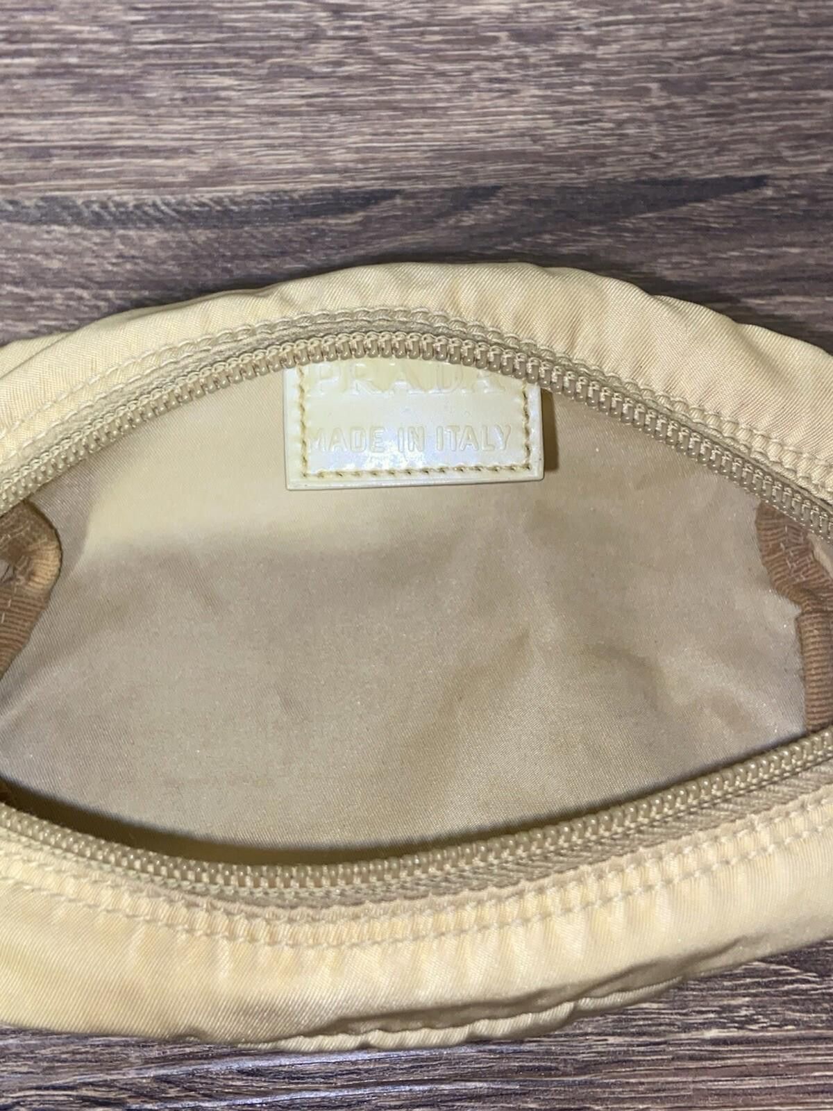 Prada Prada yellow beige small pencil makeup pouch case, great Size ONE SIZE - 12 Thumbnail