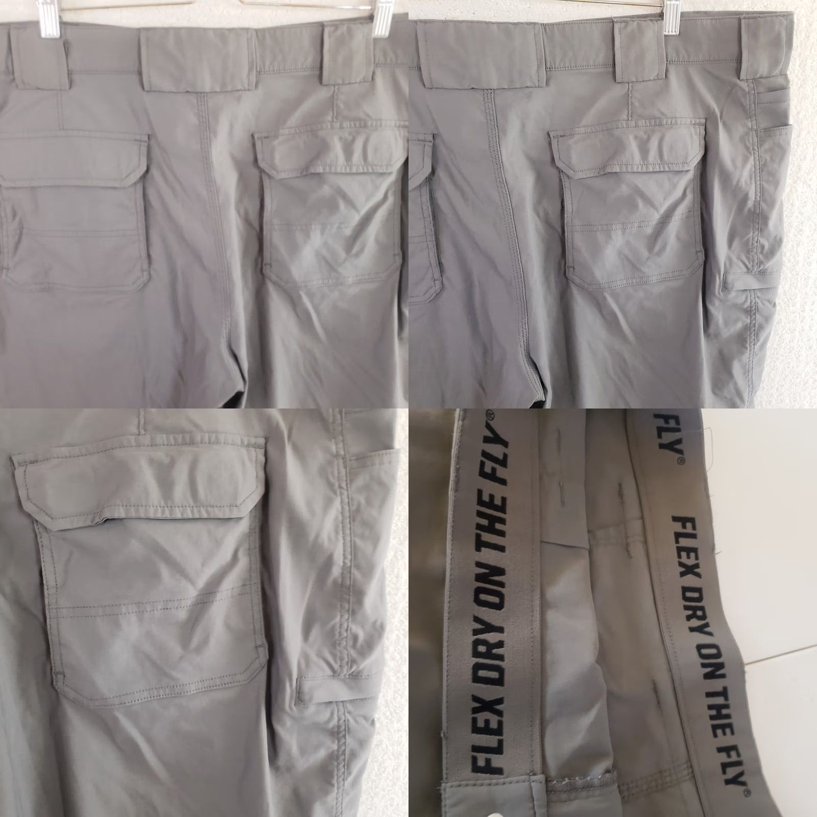Vintage Duluth Trading Cargo Shorts Men's Gunmetal Gray Nylon Spandex 46"x9" Dry on the Fly Pockets Size US 30 / EU 46 - 8 Thumbnail