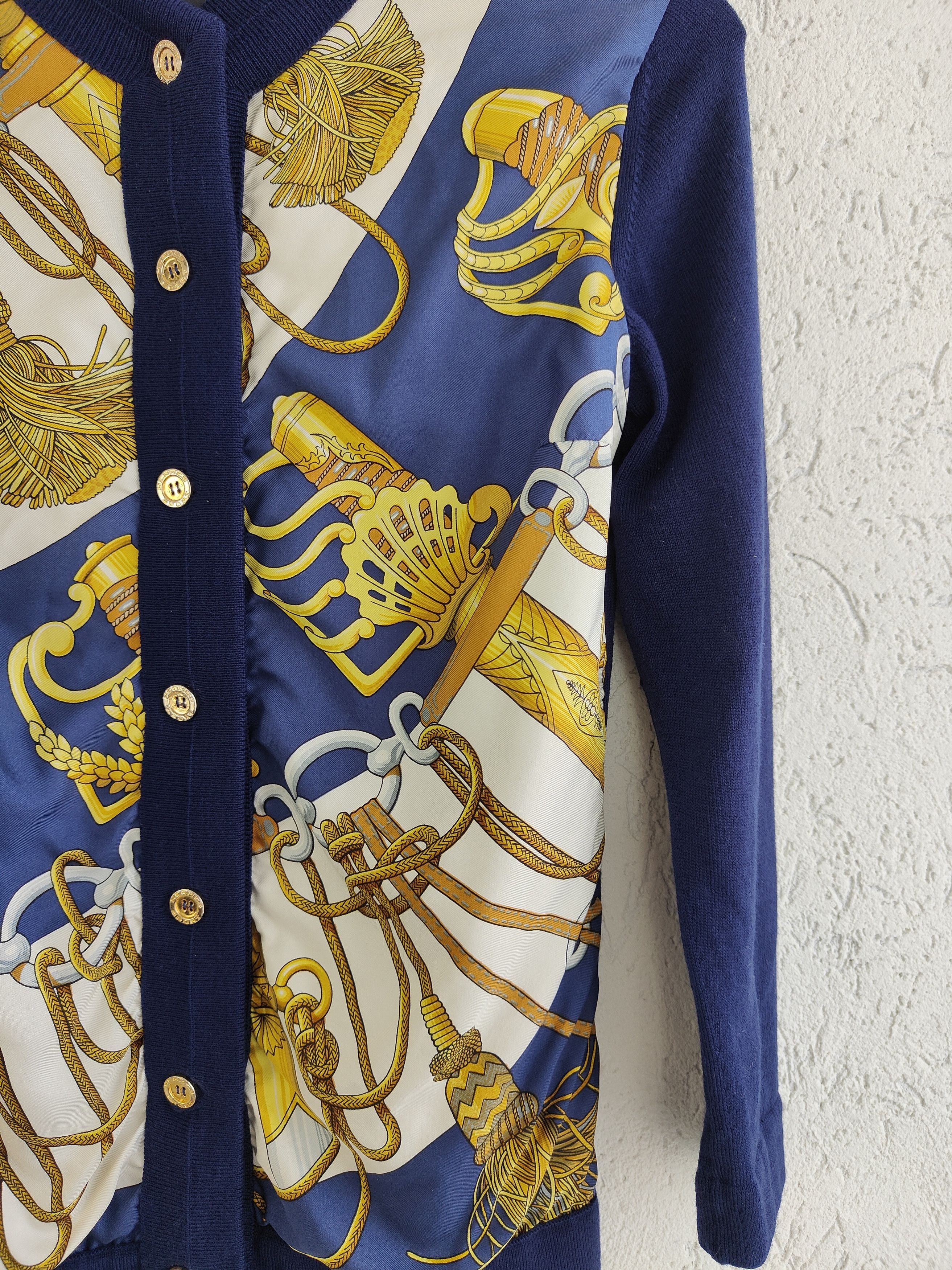 Hermes Hermes Paris Vintage Silk Cardigan Cliquetis Size S / US 4 / IT 40 - 7 Thumbnail