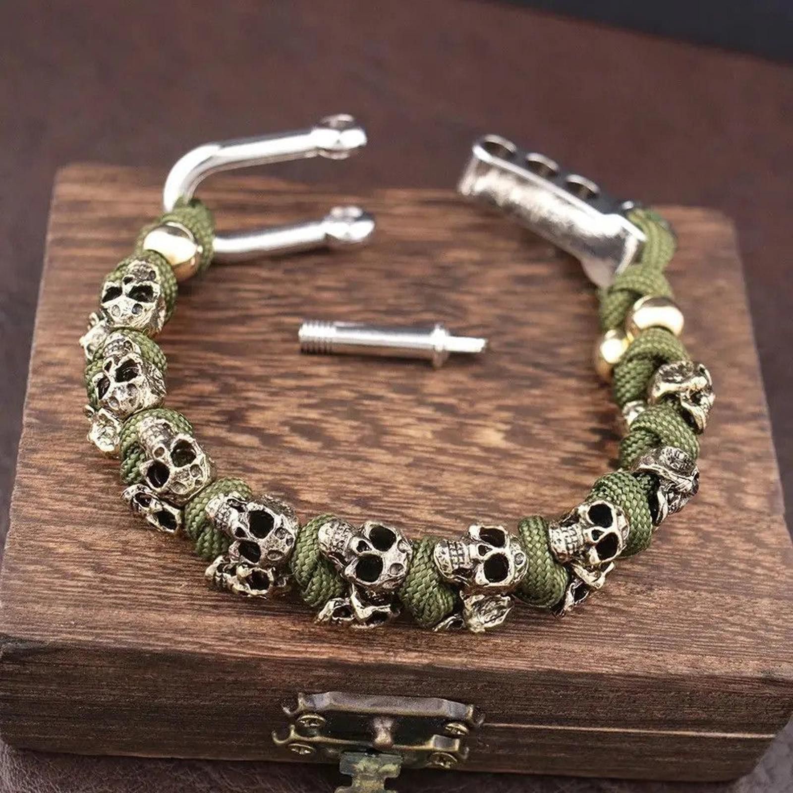 Jewelry Adjustable Skeleton Bangles Bracelets Size ONE SIZE - 5 Thumbnail