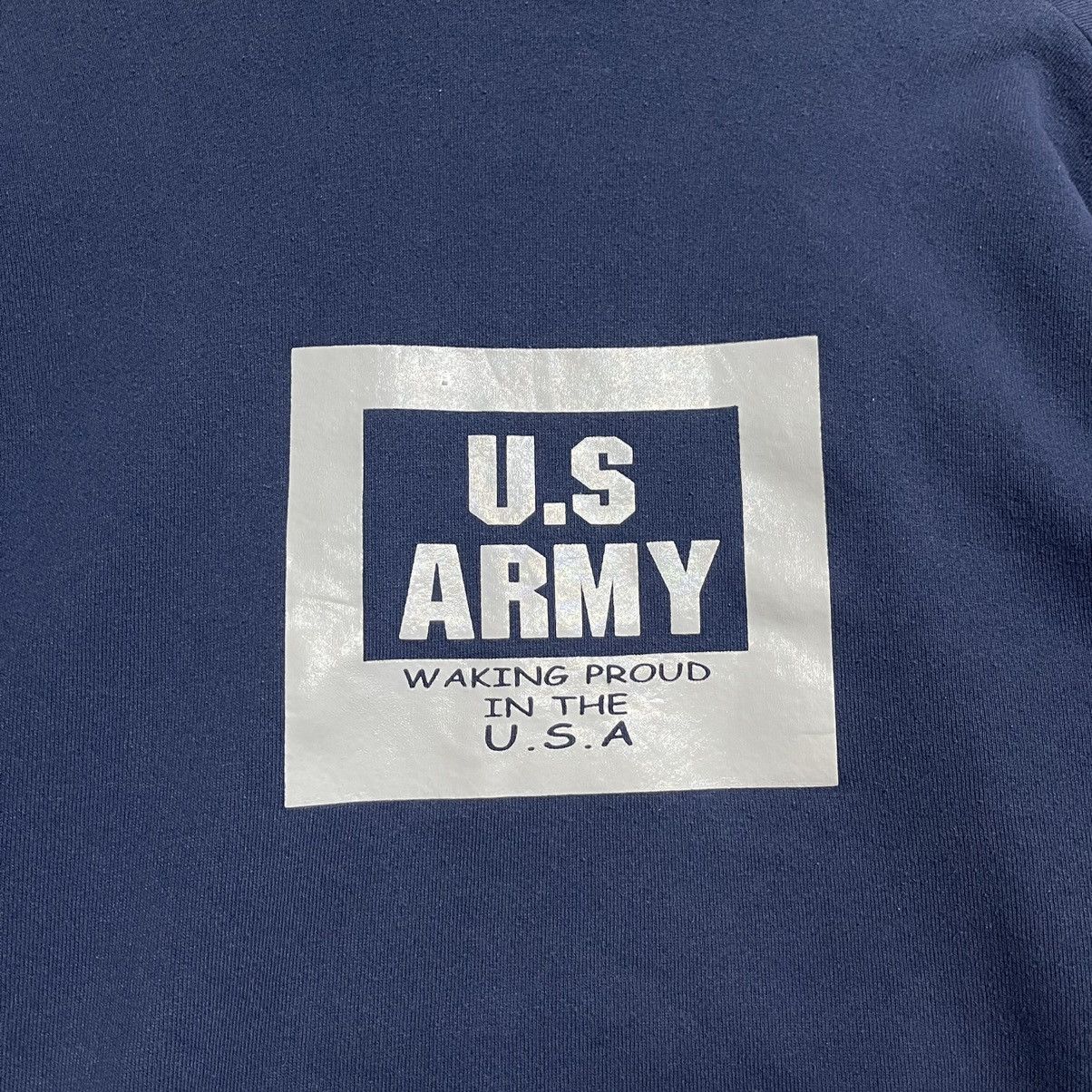 Fruit Of The Loom Vintage 90s Fruit of the Loom BEST U.S Army Hoodie Navy Blue Size US L / EU 52-54 / 3 - 6 Thumbnail
