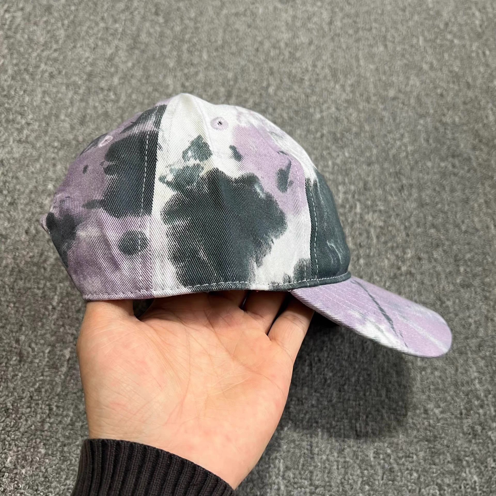 Cross Colours Cross Embroidered Tie-DyeCurvedBrimBaseballCapVisor Q7 Size ONE SIZE - 8 Thumbnail