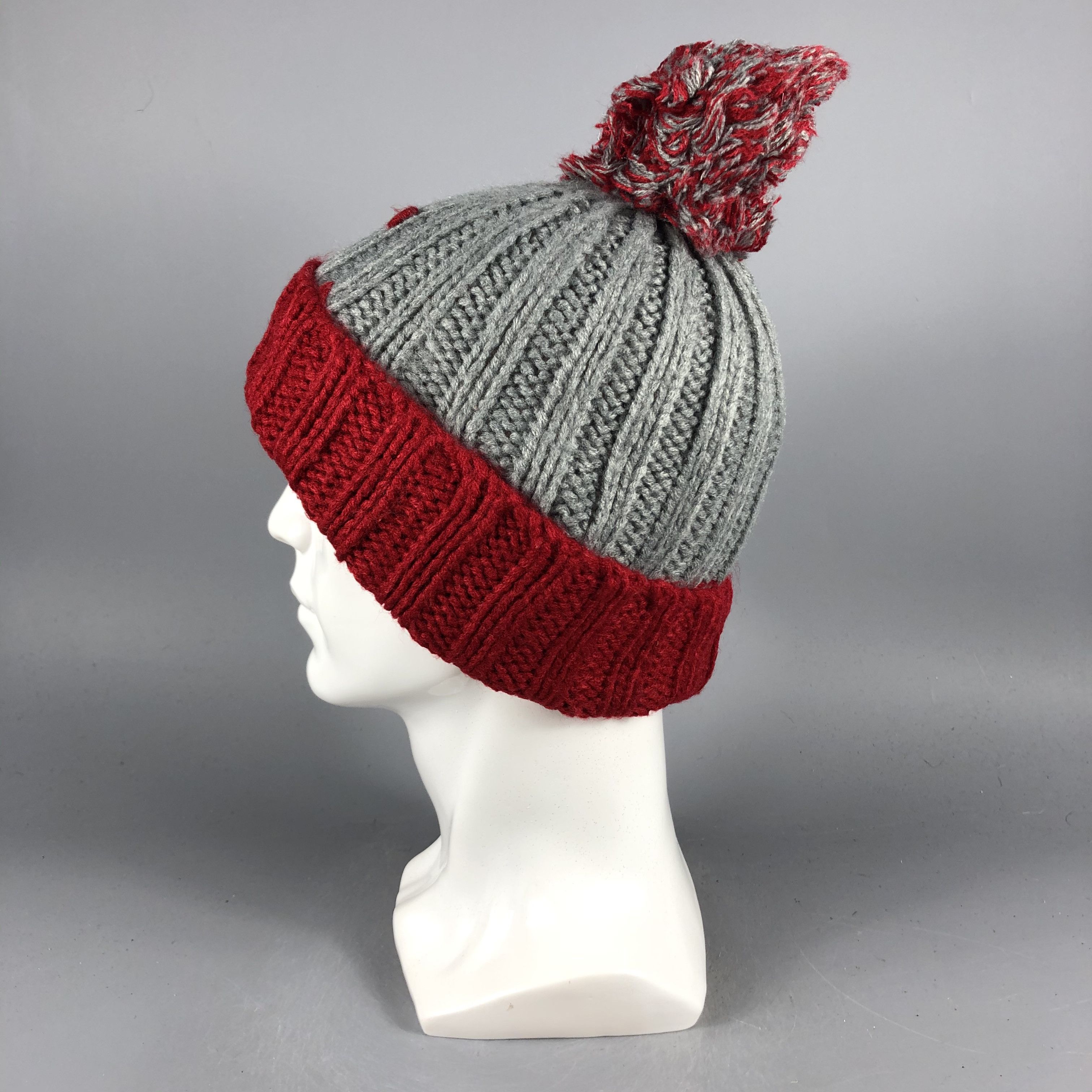 Japanese Brand × Vintage Smiley Ribbed Knit PomPom Beanie Snow Hat Snow Cap -D1058 Size ONE SIZE - 2 Thumbnail
