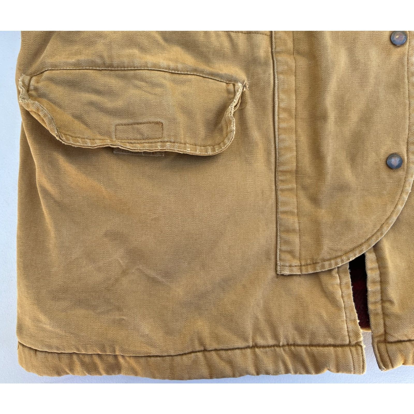 Polo Ralph Lauren VINTAGE Polo Ralph Lauren Barn Chore Coat Jacket Hooded Sz M Men's Canvas 90s Tan Wool Lining Pockets Hooded Casual Outdoors Mens Size US M / EU 48-50 / 2 - 6 Thumbnail