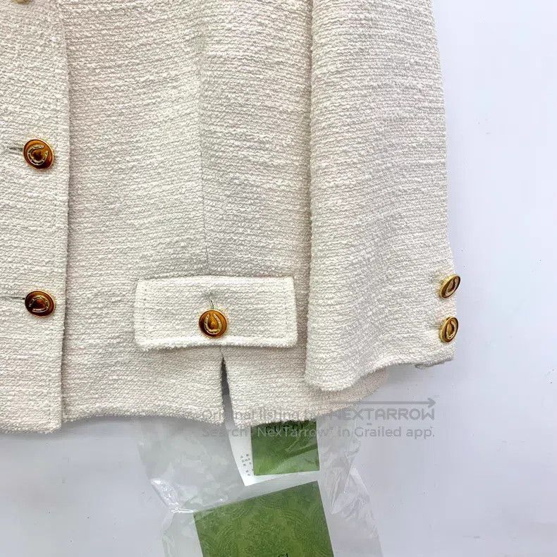 Gucci Gucci 22 styles of white cotton lapel single-breasted long Size XS / US 0-2 / IT 36-38 - 4 Thumbnail