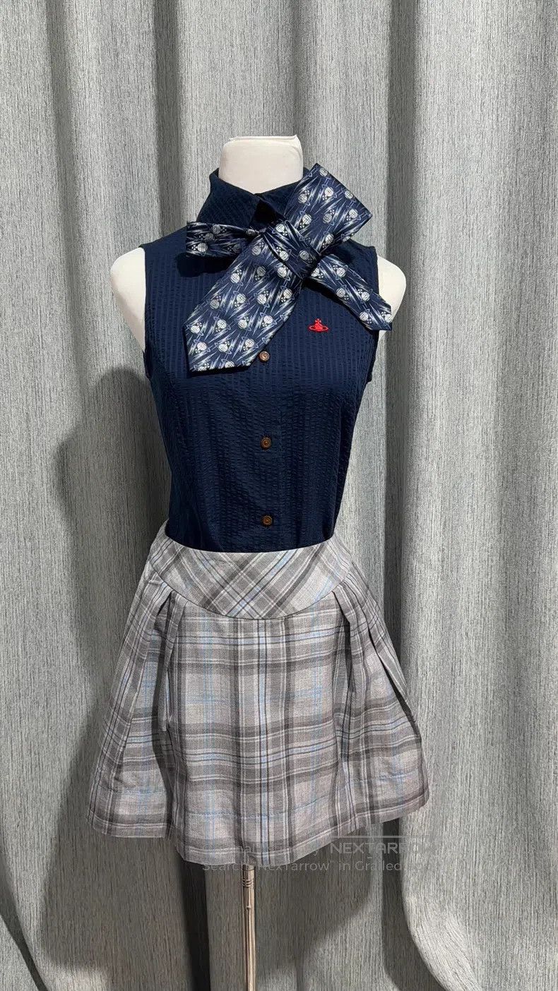 Vivienne Westwood Vivienne Westwood Navy Blue Sleeveless Shirt Size M / US 6-8 / IT 42-44 - 5 Thumbnail