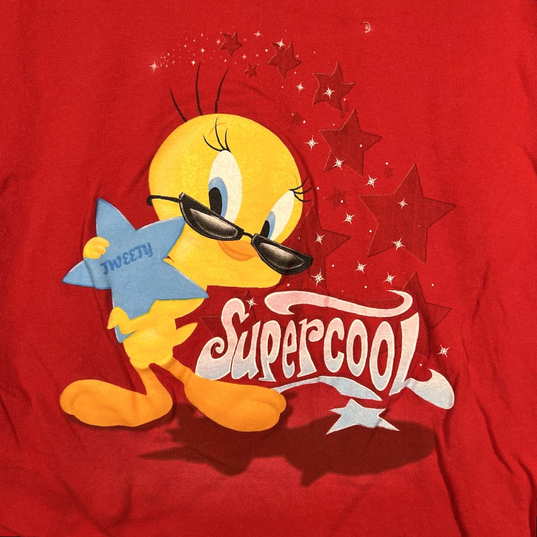 Vintage VINTAGE A1 Looney Tunes Tweety Bird Supercool V Neck Sleep Shirt Womens Small Shirt Womens Small Red Bird 8/10 Size S / US 4 / IT 40 - 4 Thumbnail