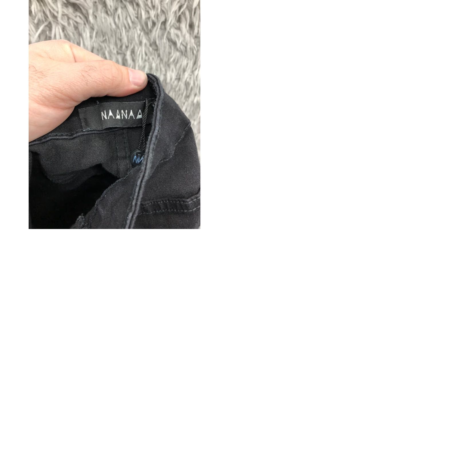 Vintage NAANAA High Rise Skinny Jeans Size 4 Womens Dark Wash Black Denim Jeans Size 27" / US 4 / IT 40 - 9 Thumbnail