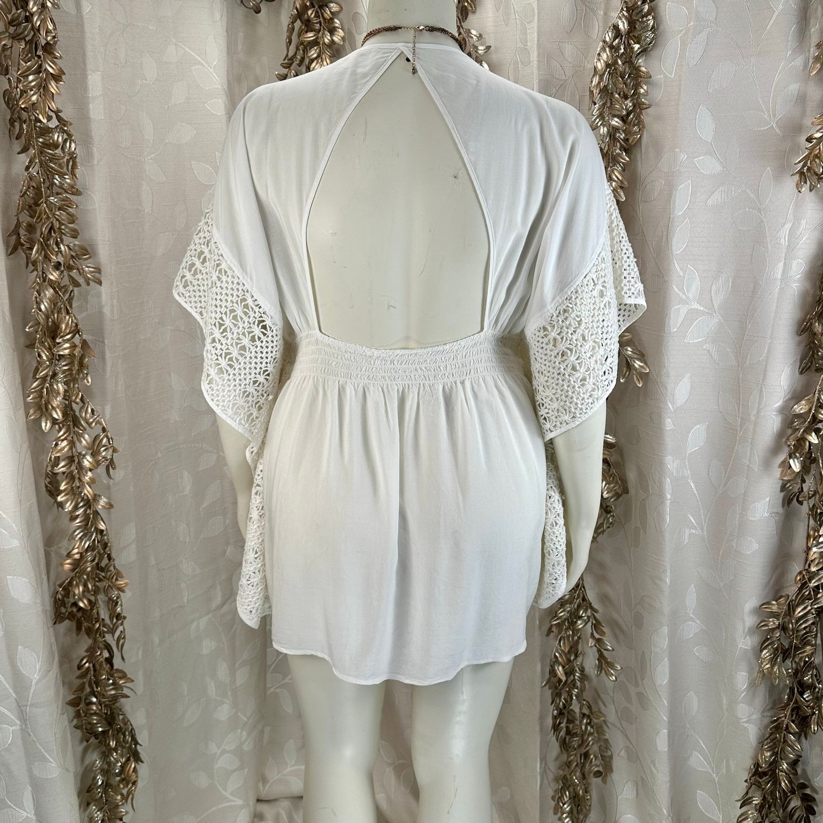 Victoria's Secret Victoria’s Secret White Crochet Swim Cover-Up Dress XL Boho Size XL / US 12-14 / IT 48-50 - 3 Thumbnail