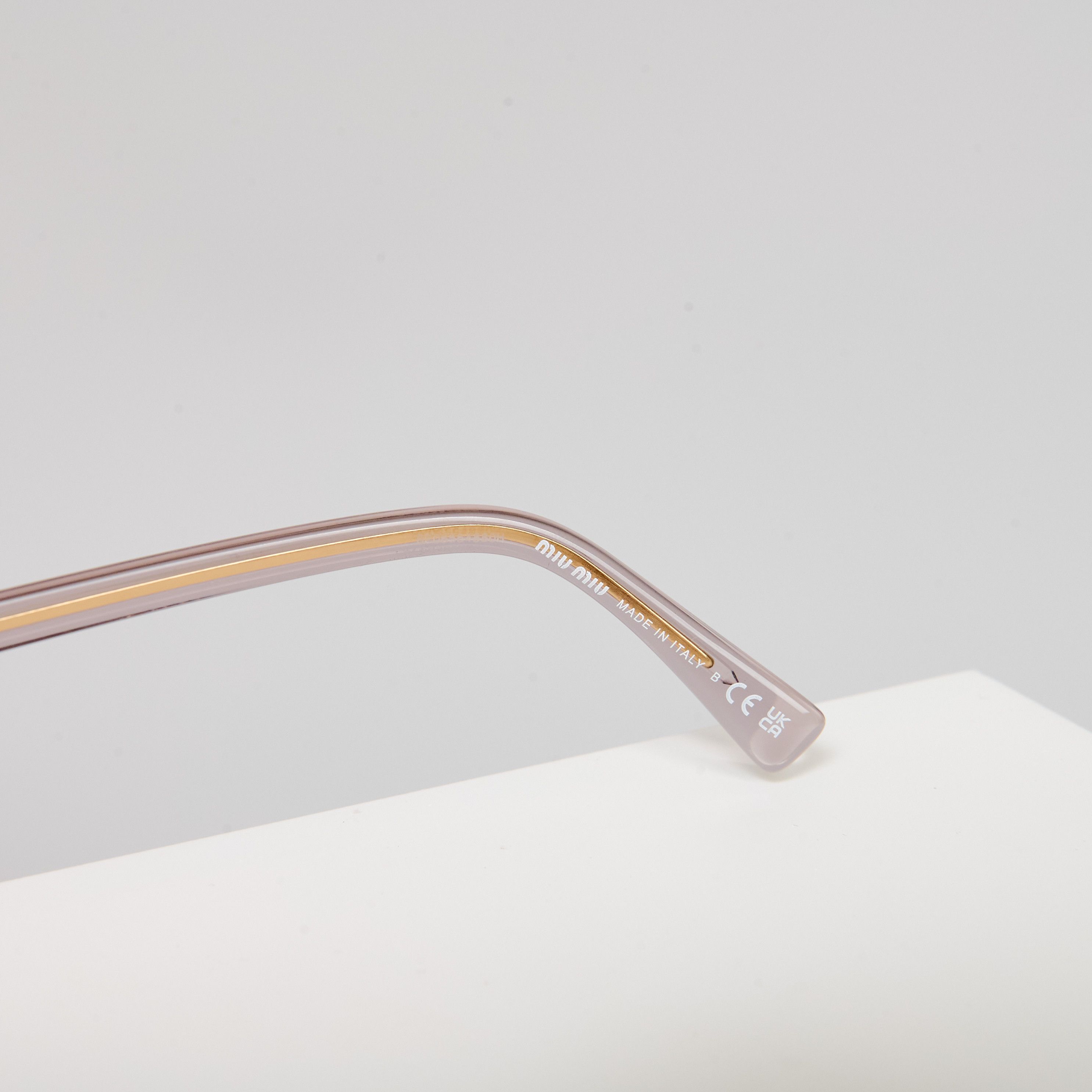 Miu Miu Miu Miu MU01XV 12W1O1 Oval Unisex Eyeglasses Size ONE SIZE - 4 Thumbnail