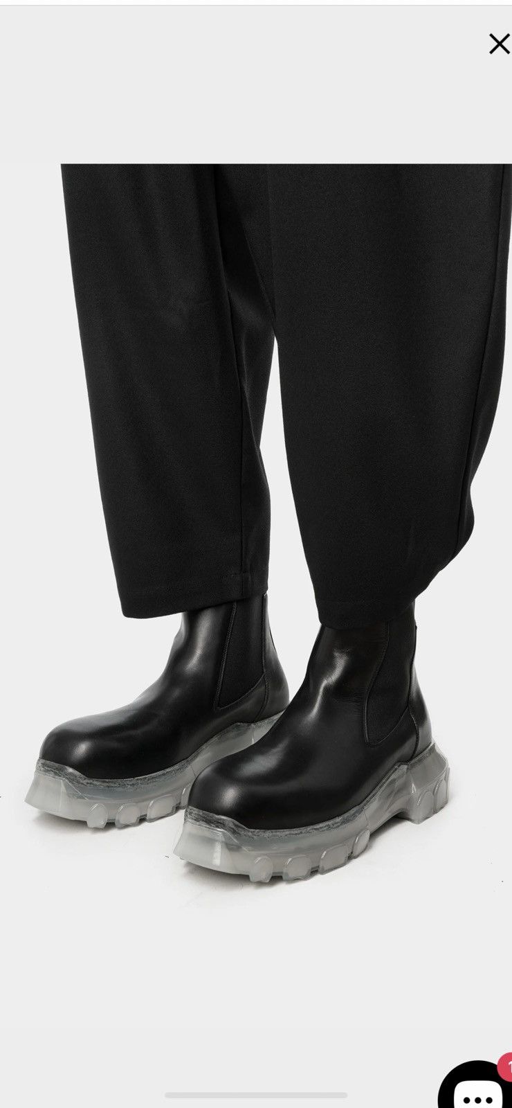 Rick Owens Rick Owens mens tractor boots. 45/12. Size US 12 / EU 45 - 1 Thumbnail