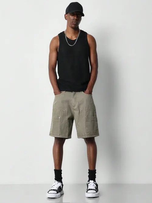 Jean DRIP cargo Carpenter shorts jorts RETRO Size US 34 / EU 50 - 4 Thumbnail