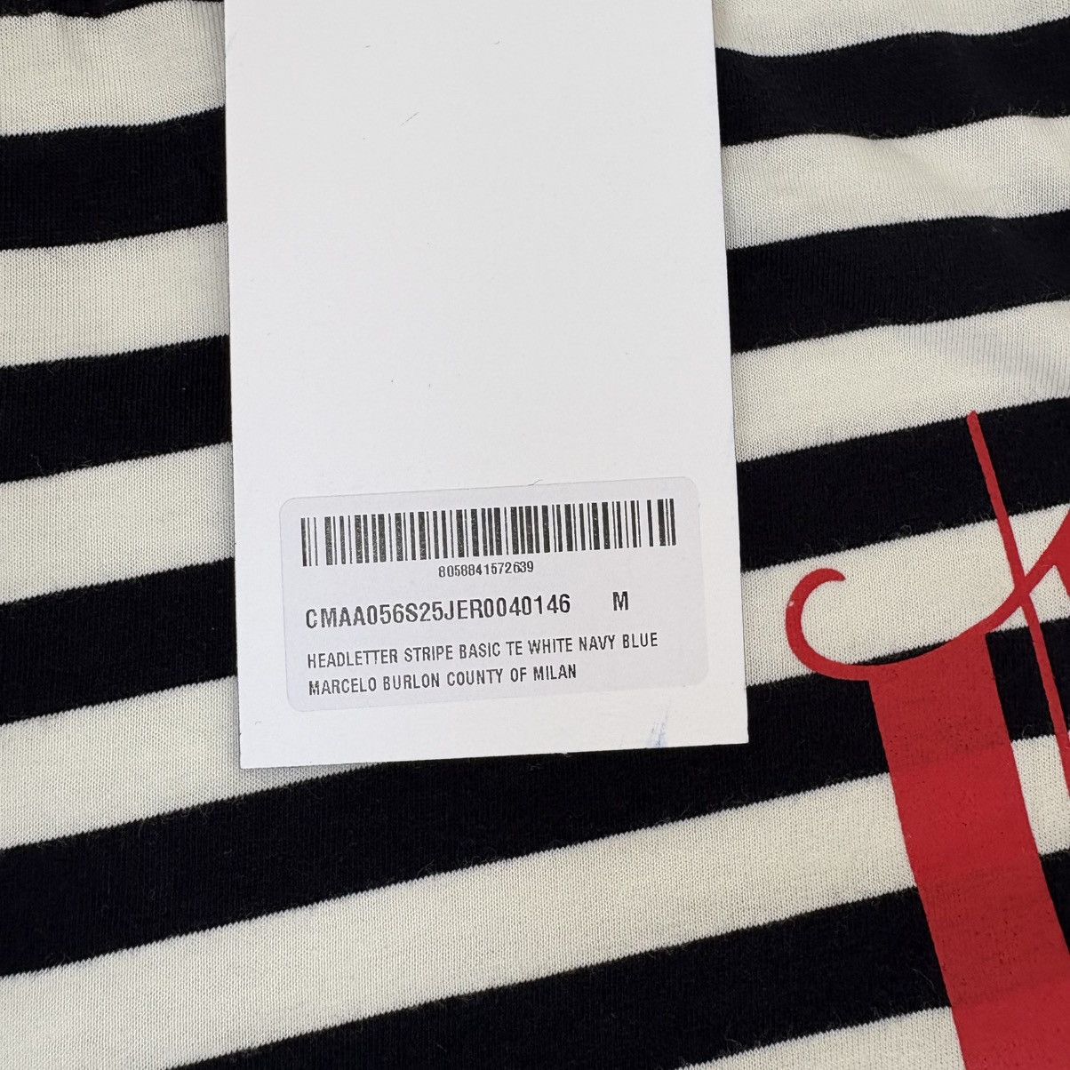 Marcelo Burlon Marcelo Burlon County of Milan headletter stripe basic tee Size US M / EU 48-50 / 2 - 5 Thumbnail