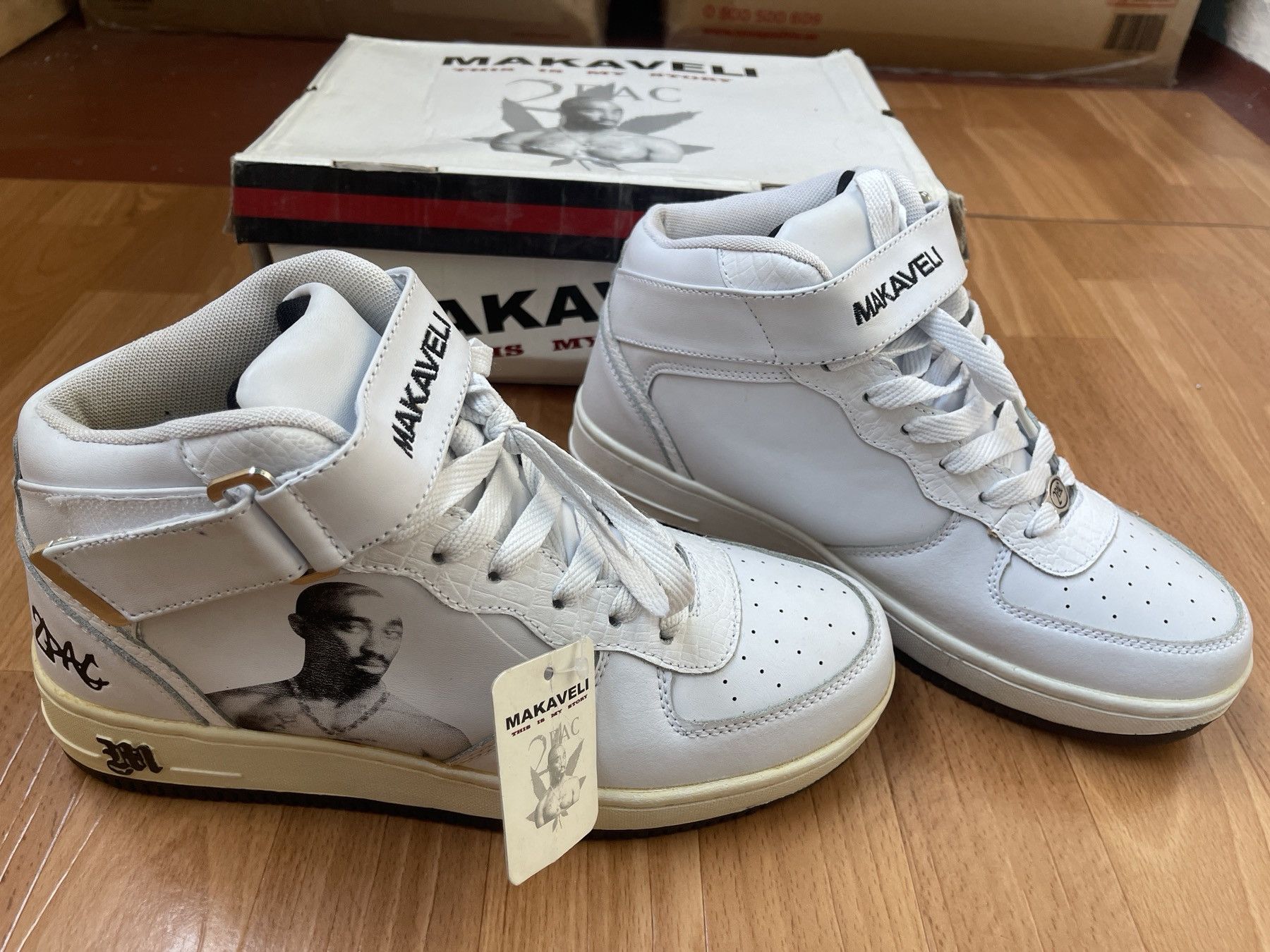 Makaveli MAKAVELI Branded sneakers, 2Pac shoes, Hi Top vintage US 9 Size US 9 / EU 42 - 5 Thumbnail