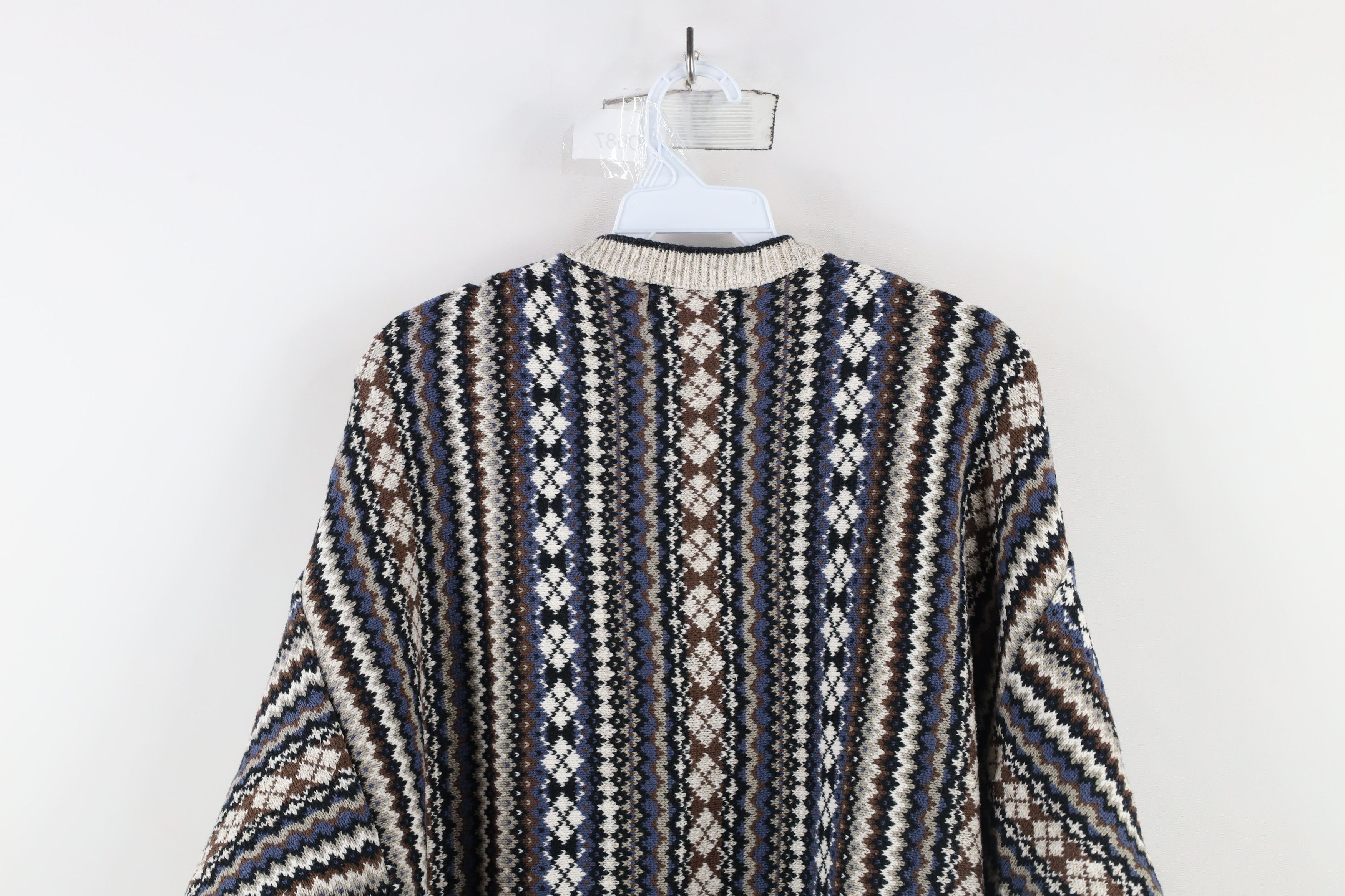 Vintage Vintage 90s Coogi Style Rainbow Fair Isle Knit Sweater USA Size US XL / EU 56 / 4 - 7 Thumbnail