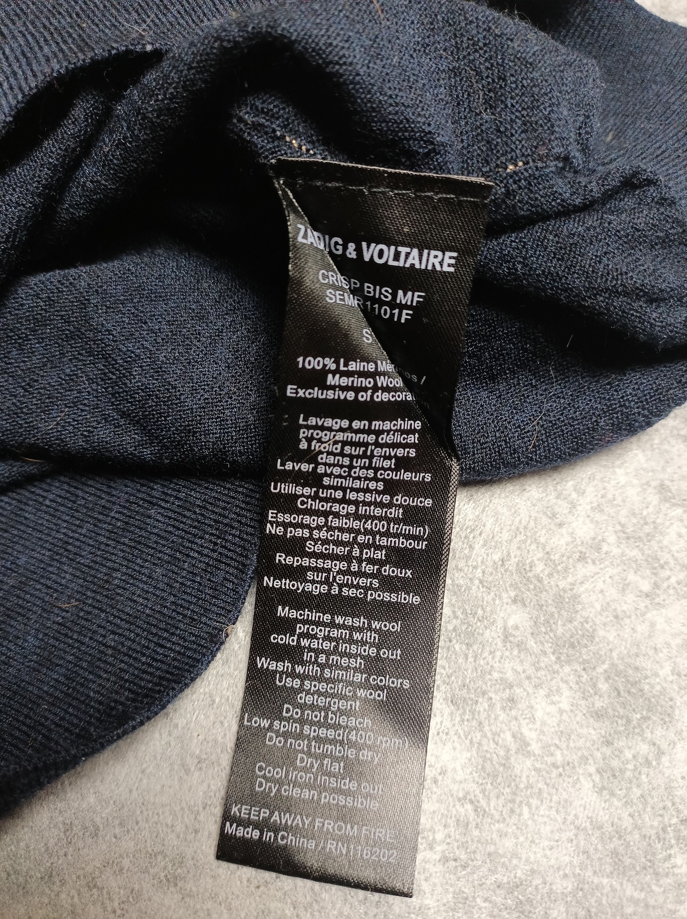 Zadig & Voltaire Zadig & Voltaire Mon Amour Logo Merino Wool Sweater Size S Size S / US 4 / IT 40 - 11 Thumbnail