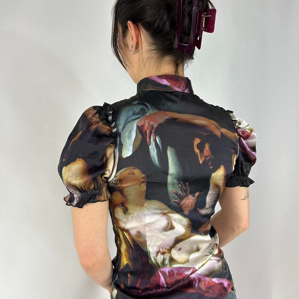 Dolce & Gabbana D&G (F/W) 2003 archival renaissance print short sleeve Size S / US 4 / IT 40 - 7 Thumbnail
