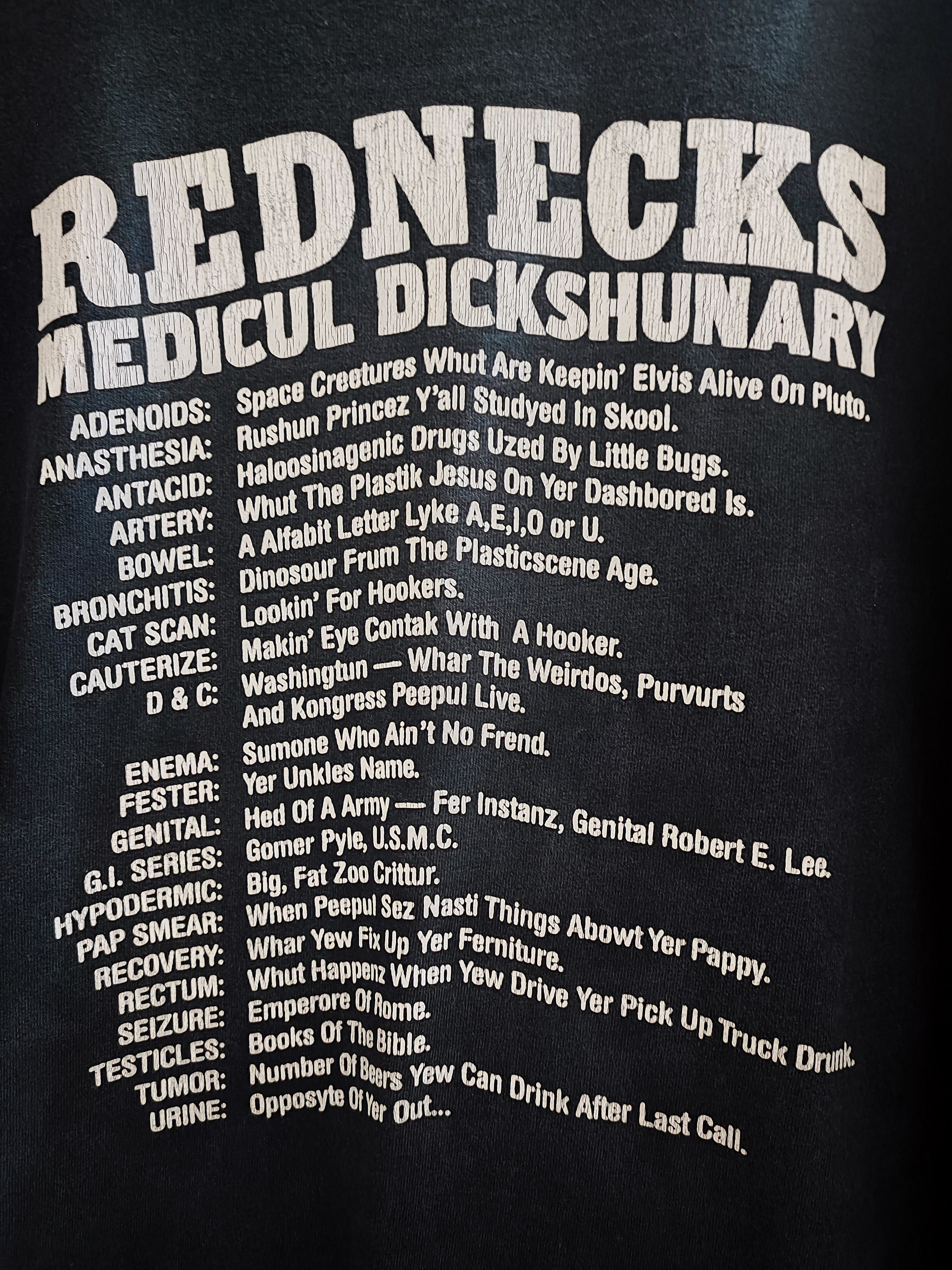 Vintage Vintage 90's Adult Humor Rednecks Medicul Dickshunaty Size US XL / EU 56 / 4 - 2 Thumbnail
