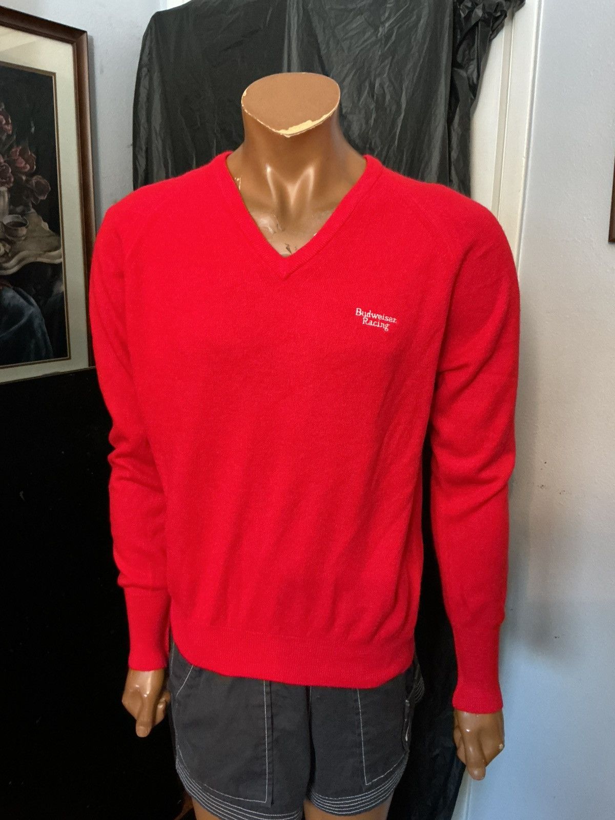 Budweiser Vintage 70s 80s Anheuser Busch Budweiser Racing Sweater Size US M / EU 48-50 / 2 - 7 Thumbnail