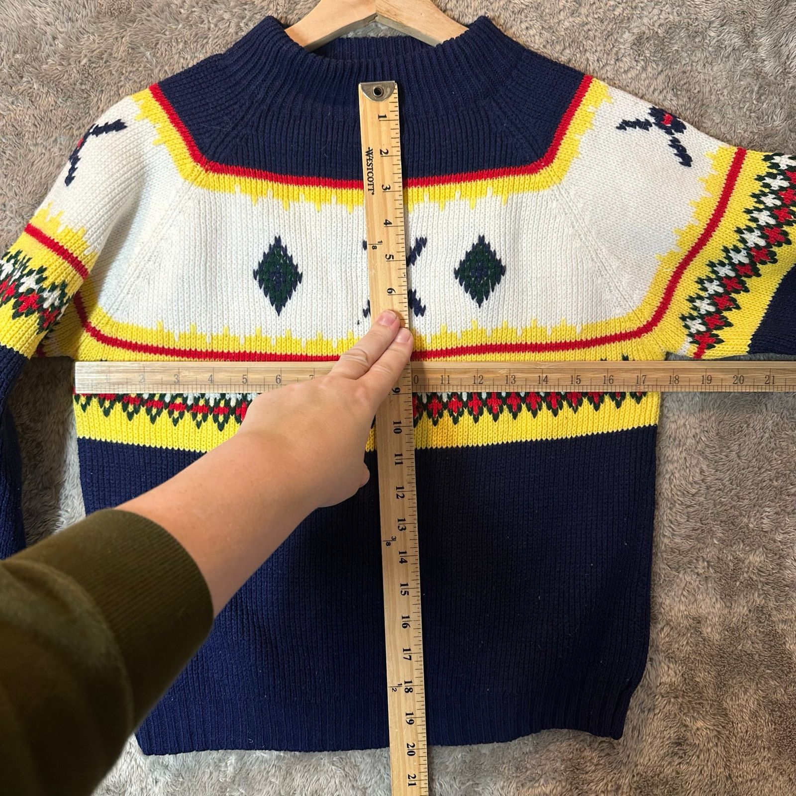 Other VTG Mock Neck Fair Isle Intarsia Aztec Ski Sweater Women XS Size XS / US 0-2 / IT 36-38 - 5 Thumbnail