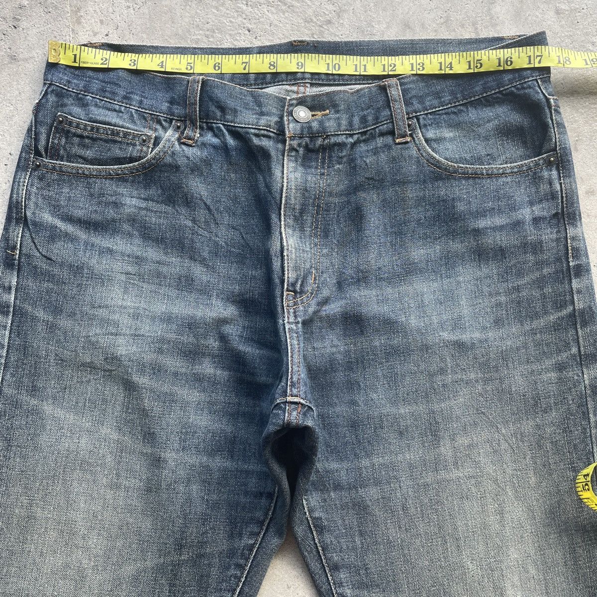 Japanese Brand Japanese Vintage Faded Jeans Denim Pants Distressed W35 Size US 35 - 5 Thumbnail