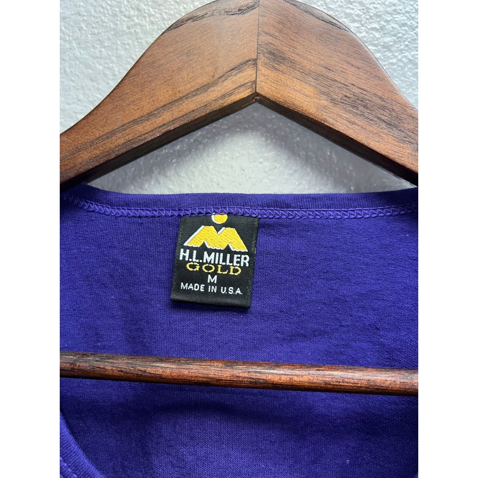 Vintage 90s Women's Vintage H.L. Miller Gold Purple Blank Shirt Top Size M / US 6-8 / IT 42-44 - 6 Thumbnail