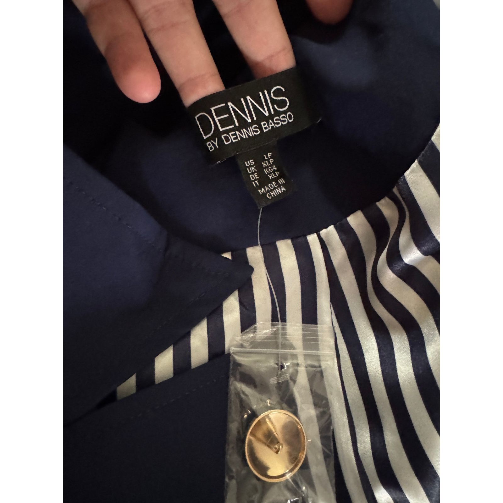 Other Dennis BassoWater Resistant Trench Coat Navy Large Petite Size L / US 10 / IT 46 - 15 Thumbnail