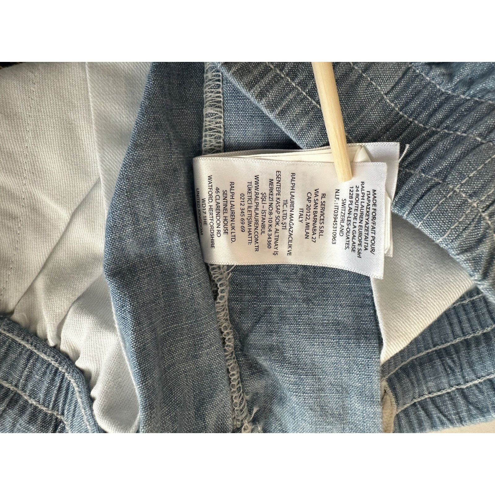 Polo Ralph Lauren Polo Ralph Lauren Prepster M Classic Fit Blue Chambray Pants Size US 30 / EU 46 - 18 Thumbnail