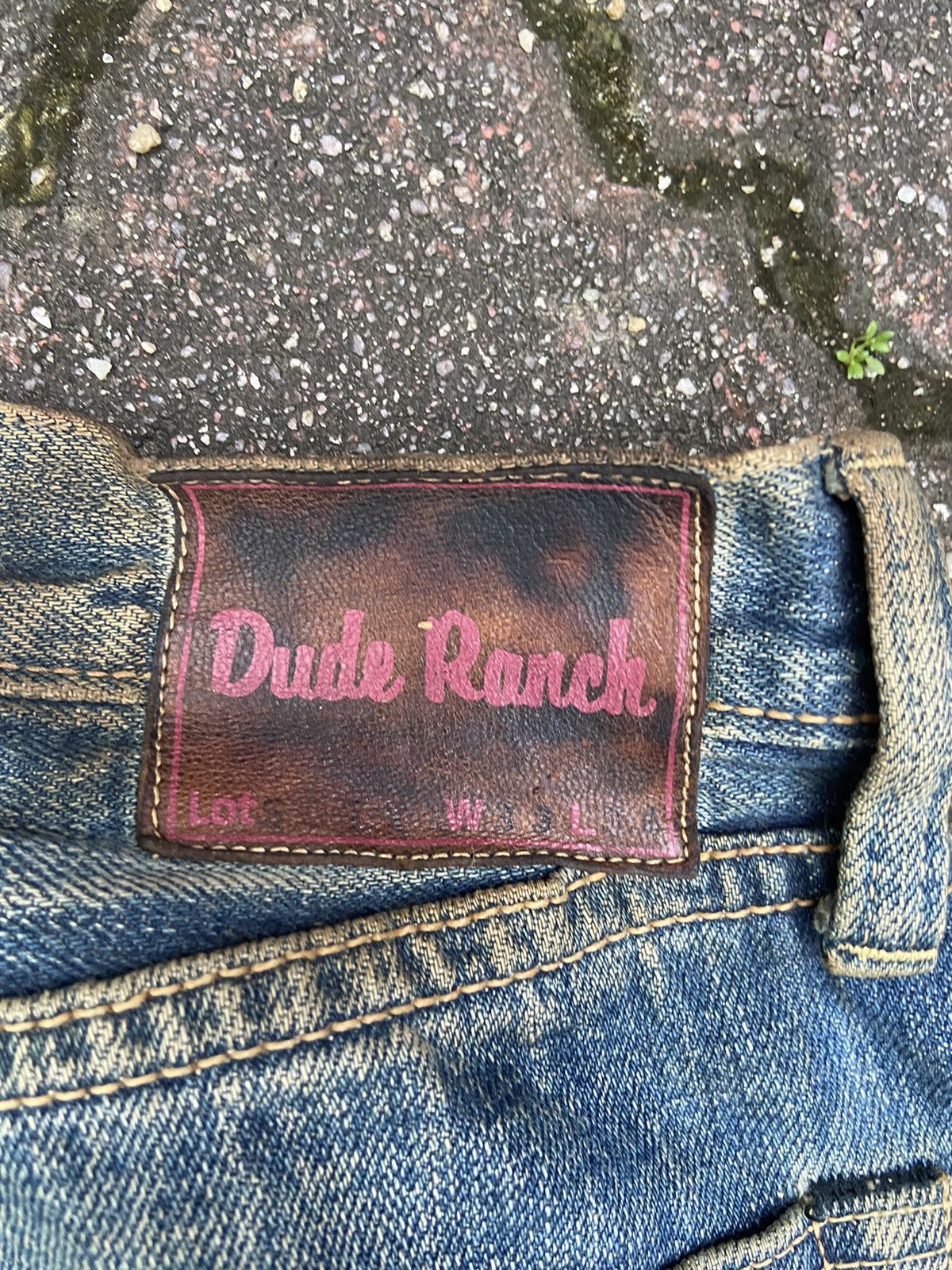 Vintage Vintage Dude Ranch jeans distressed denim selvedge Size US 31 - 10 Thumbnail
