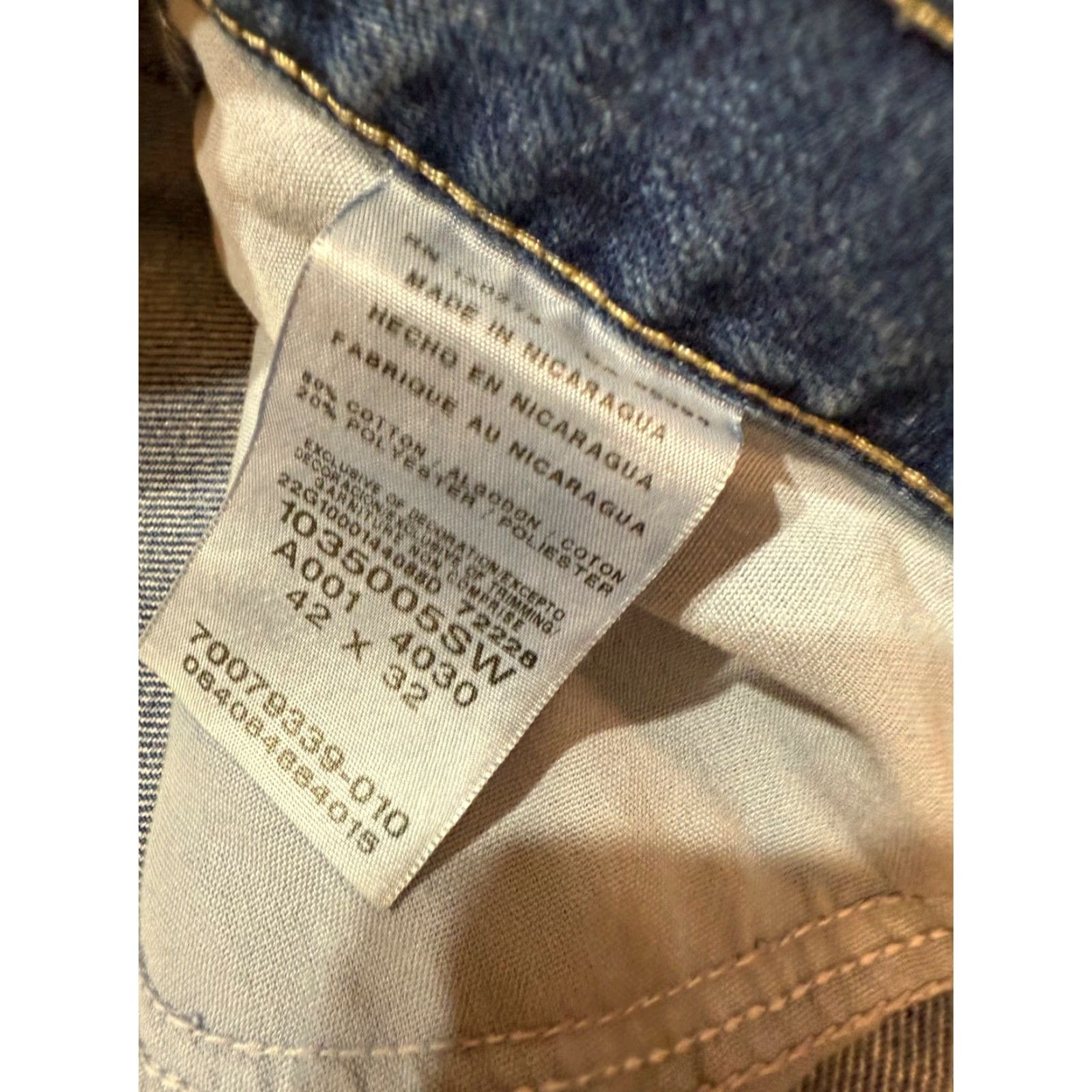 Wrangler Wrangler Rugged Wear Jeans Bootcut Men 42 Blue Denim 42X32 Cotton Blend 5-Pocket Stretch Relaxed M Size US 42 / EU 58 - 3 Thumbnail