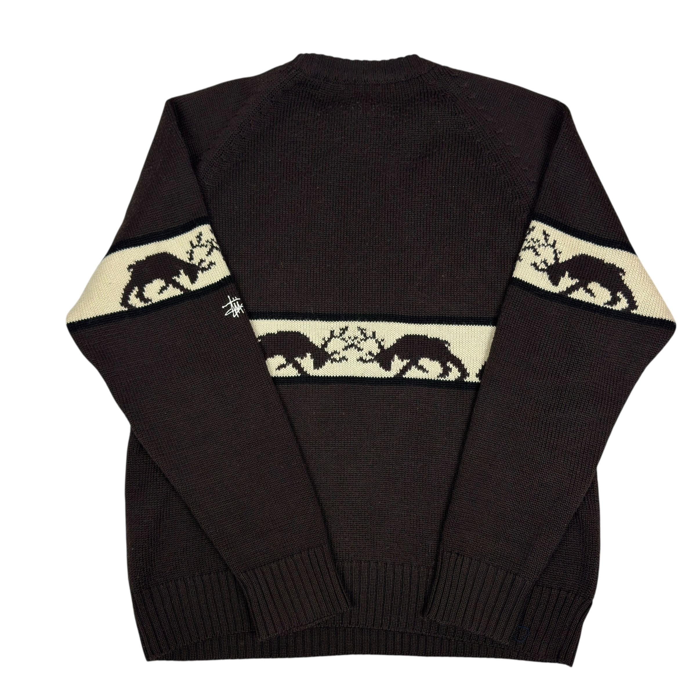 Stussy Stüssy vintage Brown Knit Nordic Pattern Pullover Sweater L Size US L / EU 52-54 / 3 - 9 Thumbnail