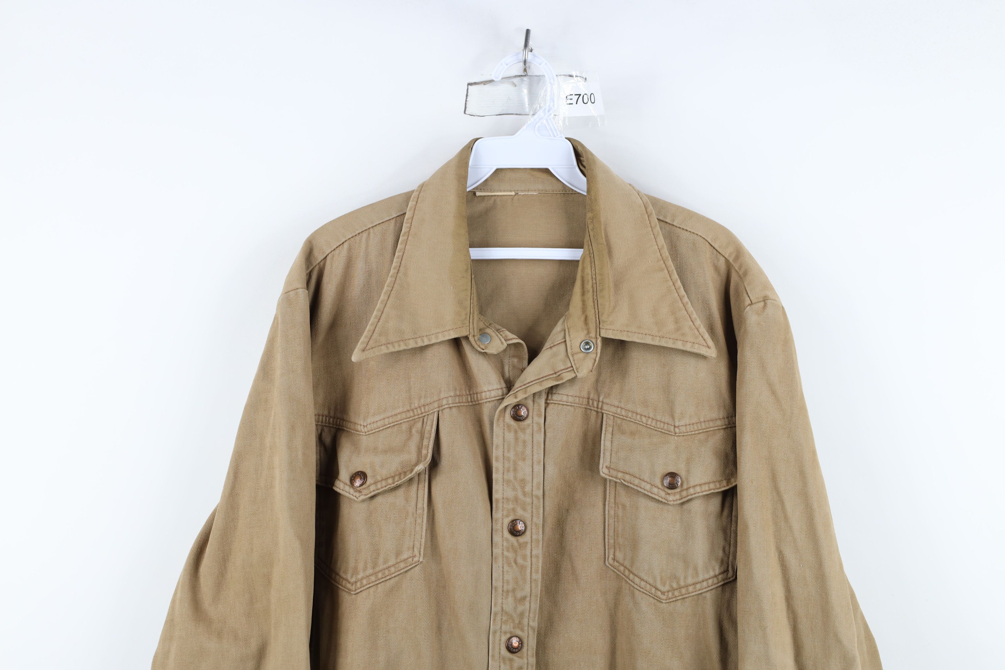 Vintage Vintage 60s 70s Heavy Western Chamois Cloth Shirt Jacket USA Size US XXL / EU 58 / 5 - 2 Thumbnail