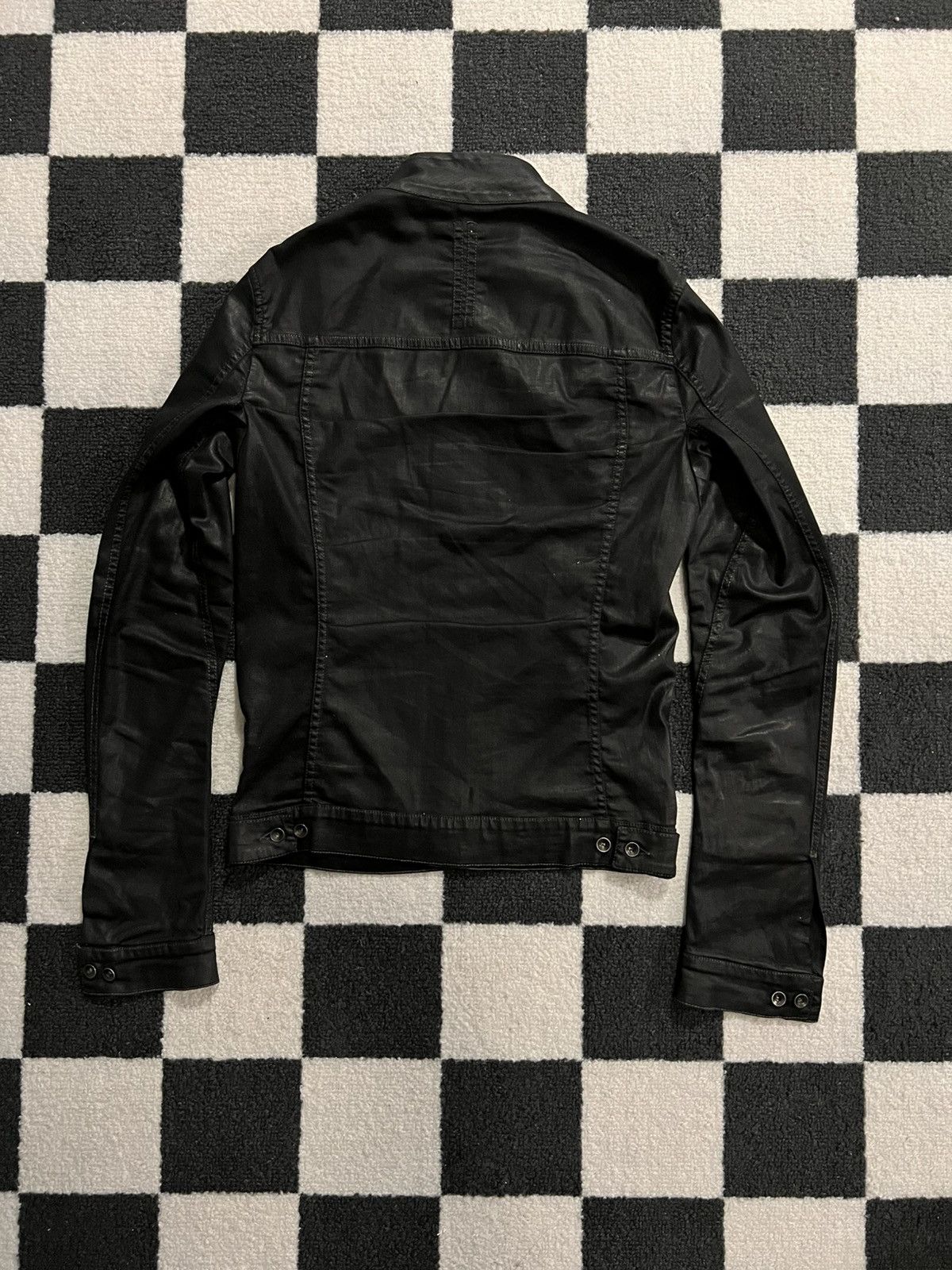 Rick Owens × Rick Owens Drkshdw Rick Owens Black Waxed Slave Asymetrical Jacket Size US S / EU 44-46 / 1 - 8 Thumbnail