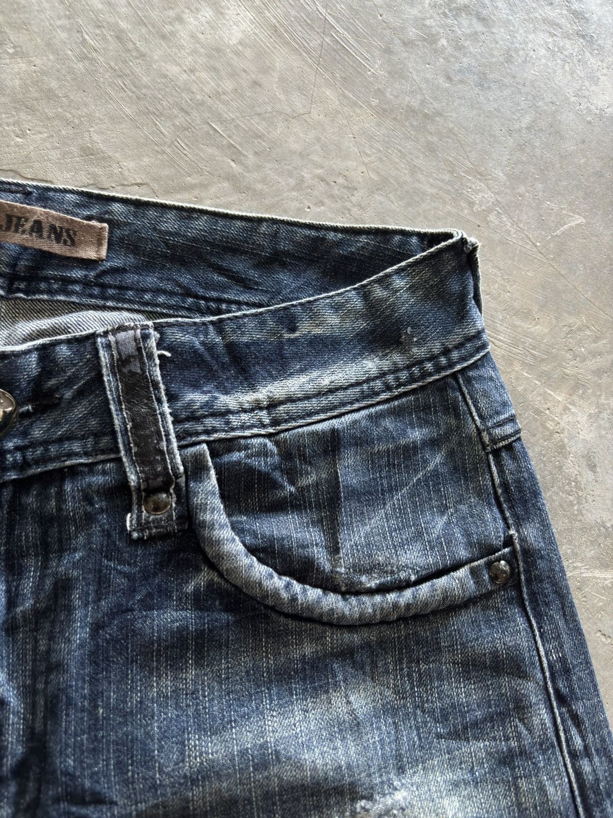 Cook Jeans × Hysteric Glamour × Japanese Brand COOK JEANS CURVE STACK JEANS DISTRESSED JAPANESE PUNK ROCKER Size US 32 / EU 48 - 10 Thumbnail