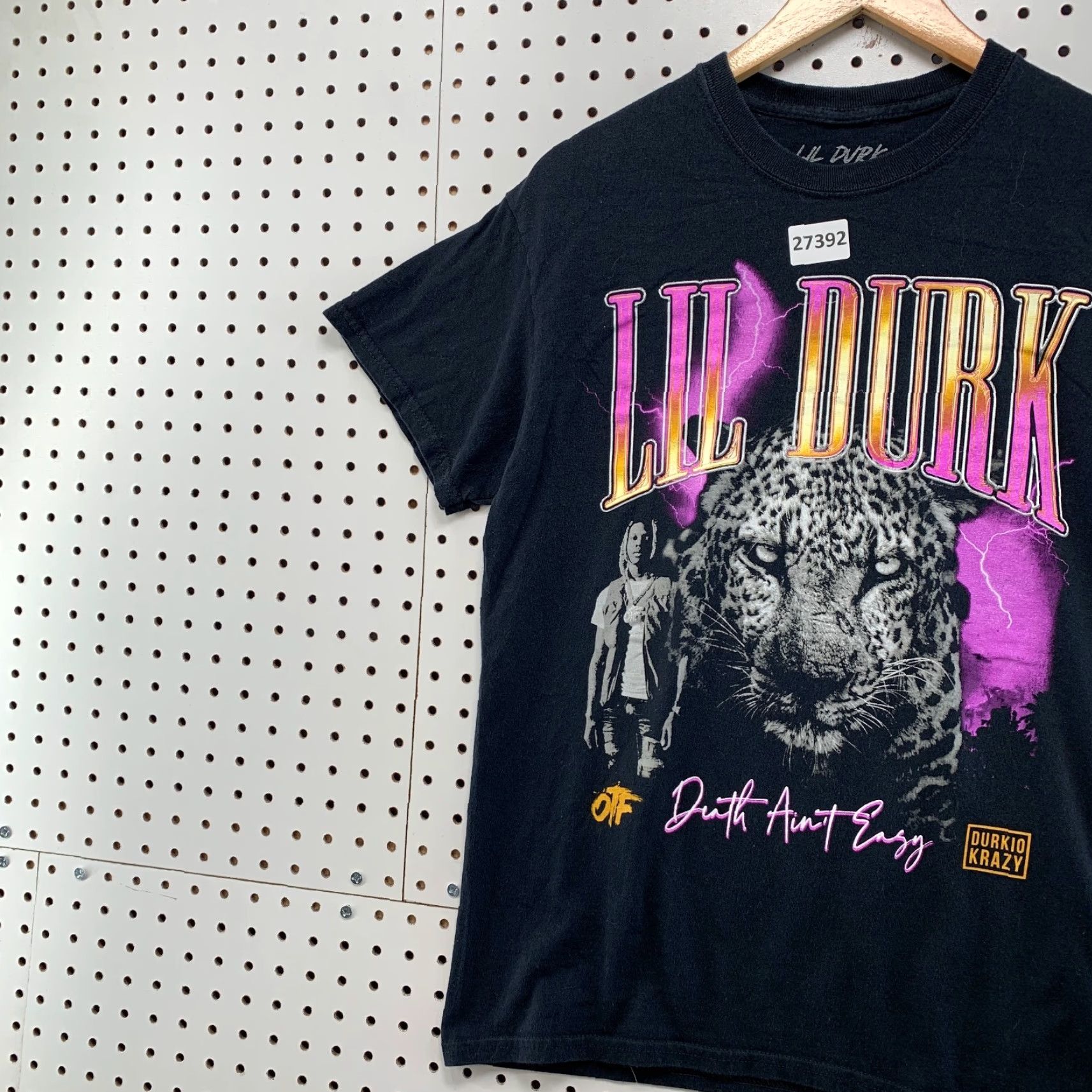 Vintage Lil Durk Shirt Death Aint Easy Black Purple Adult Medium TEE Mens Shirt Size US M / EU 48-50 / 2 - 3 Thumbnail