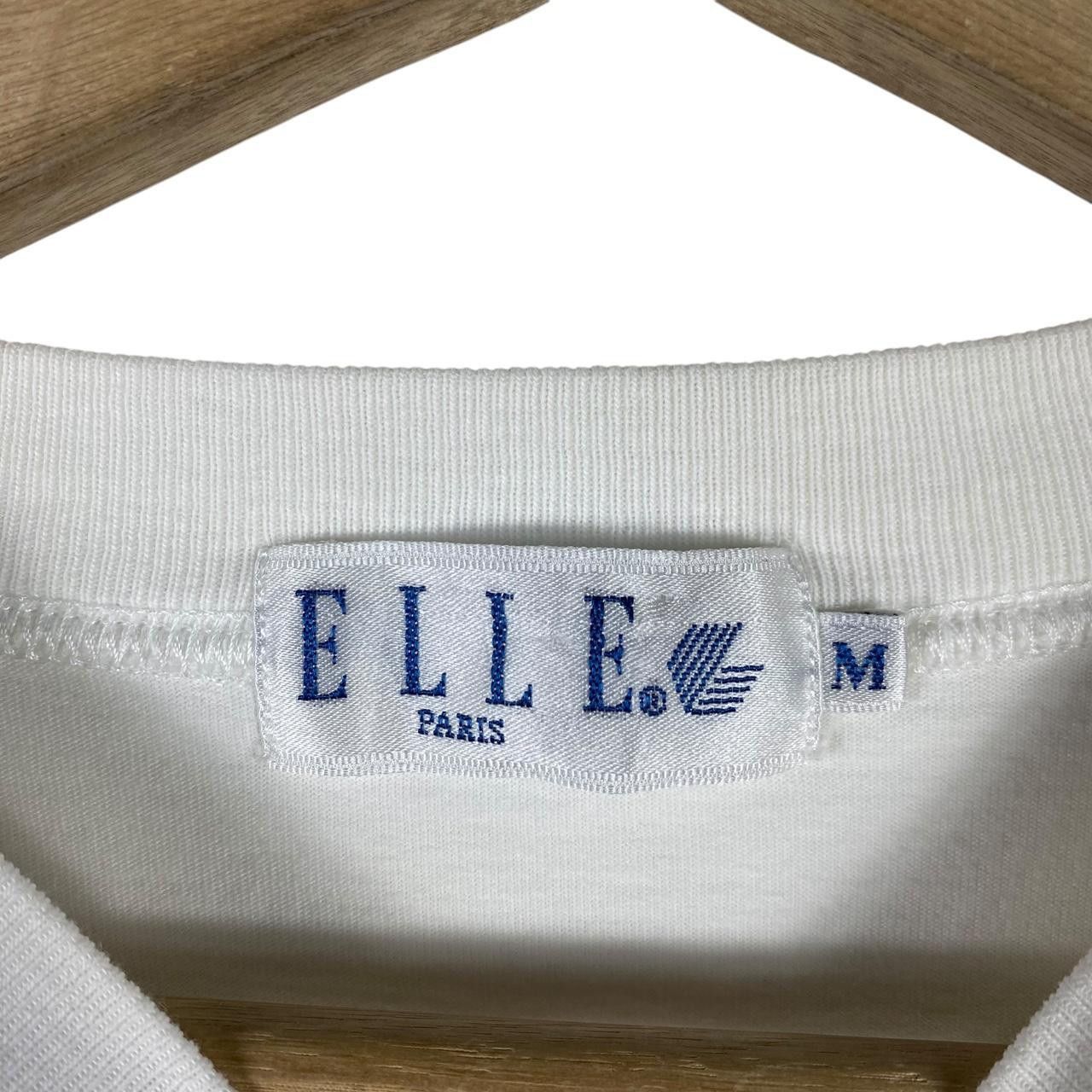 Vintage Vintage 90’ ELLE PARIS MAGAZINE Multiple Logo Tee Shirt Top Size M / US 6-8 / IT 42-44 - 5 Thumbnail