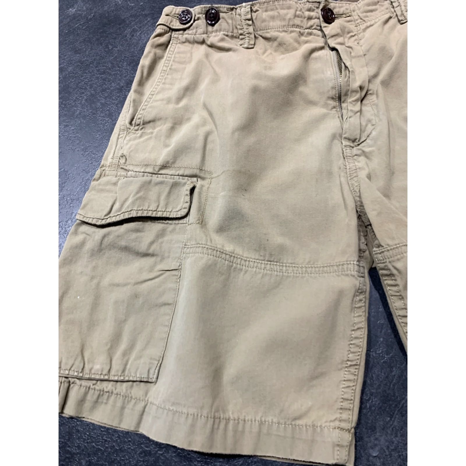 Ralph Lauren VINTAGE Ralph Lauren Polo Jeans Company Mens Cargo Shorts Khaki Beige 34 Casual Travel Summer Mens Size US S / EU 44-46 / 1 - 2 Thumbnail