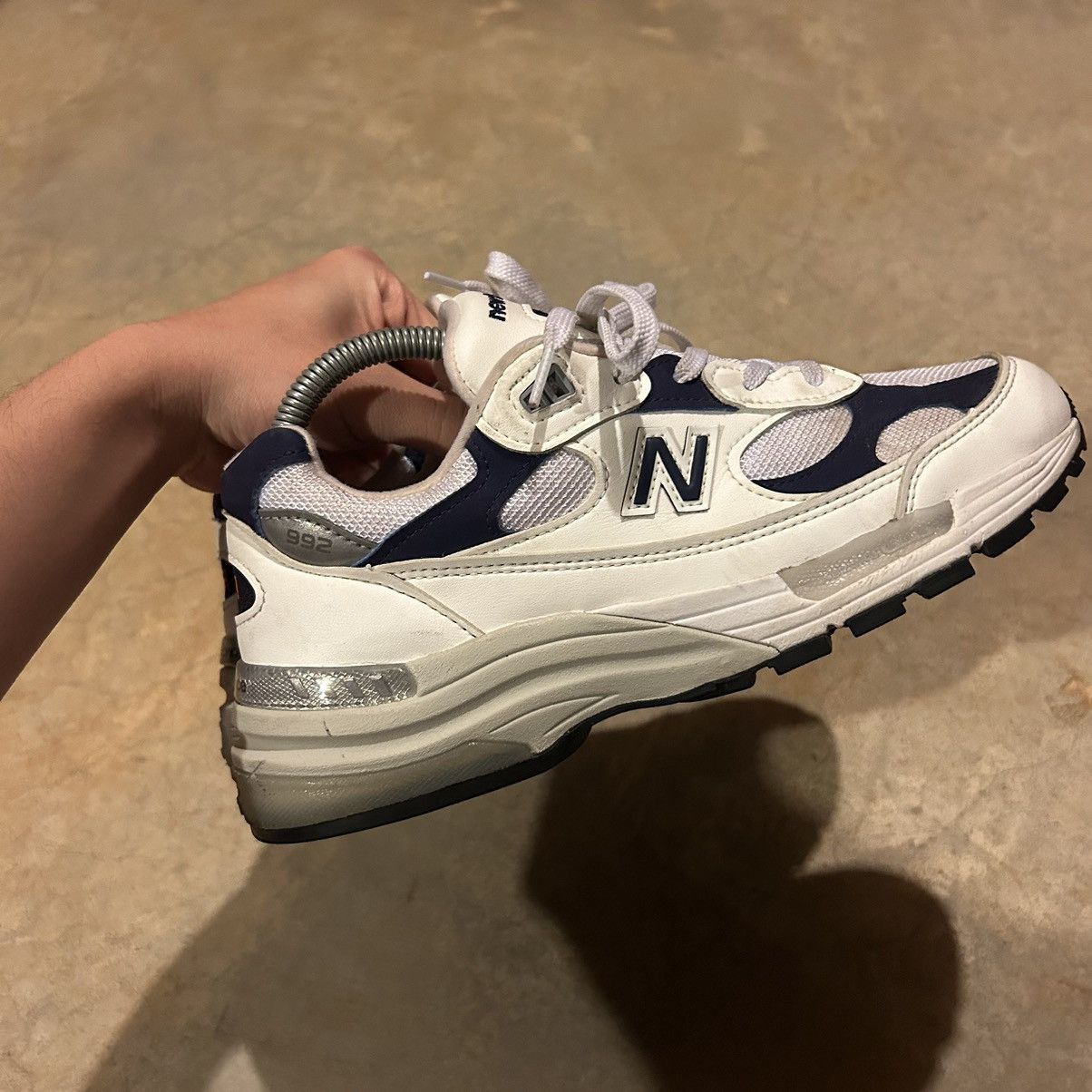 New Balance New Balance 992 Monarch White Navy 2021 US 7 Size US 7 / EU 40 - 5 Thumbnail