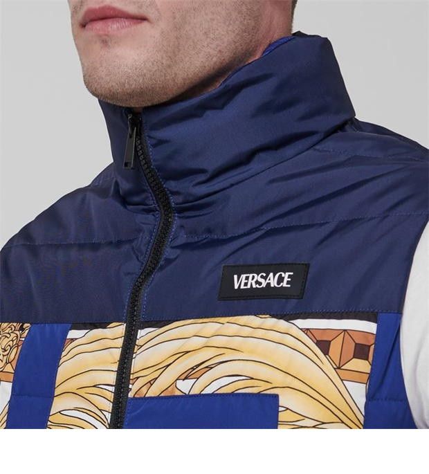 Versace Versace Greca Print Vest Blue Men's Size IT 50 Slim Size US M / EU 48-50 / 2 - 11 Thumbnail