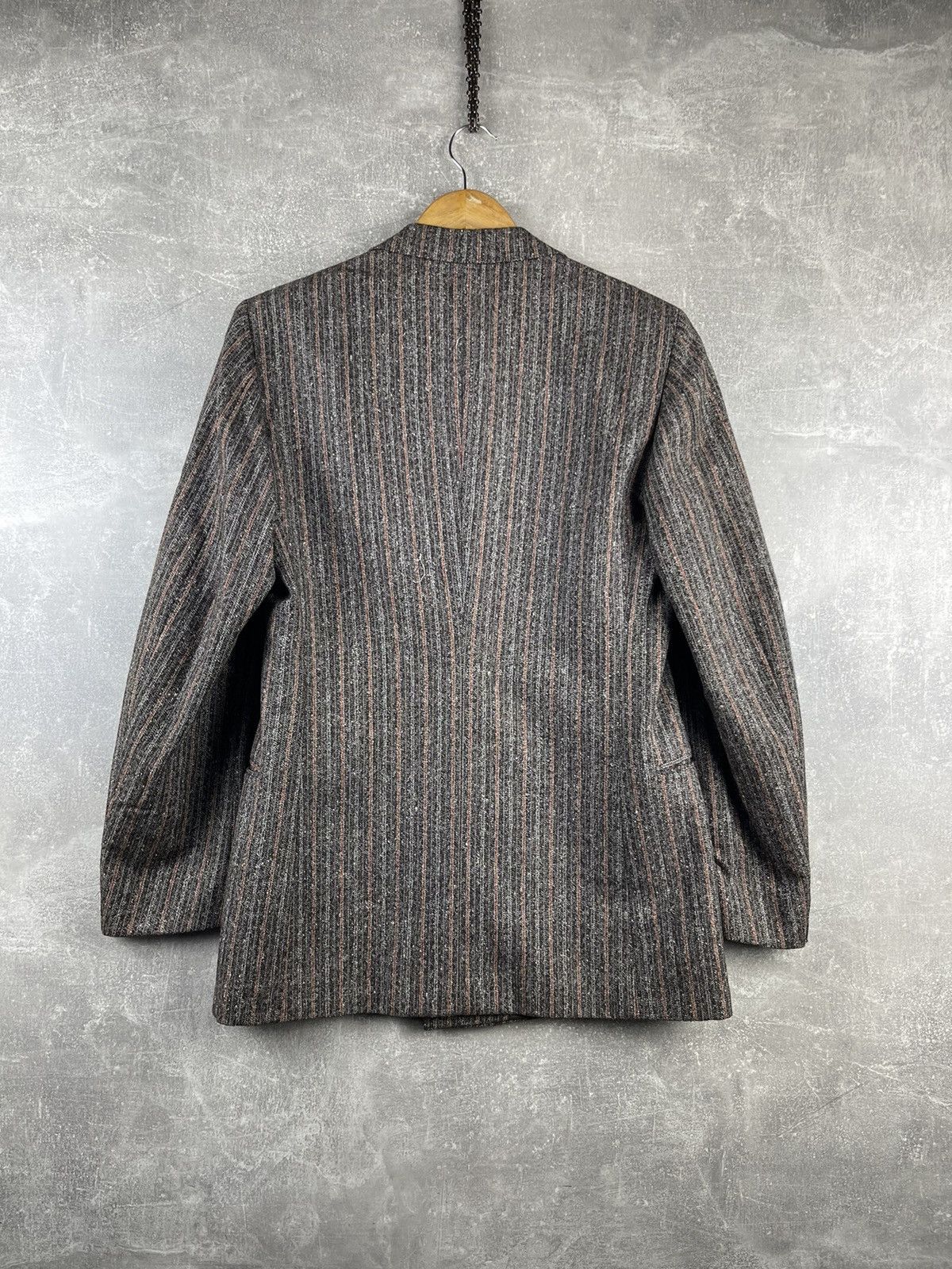 Lubiam Lubiam Luxury Old Money Wool Stripped Doublebreasted Suit Size 48L - 5 Thumbnail