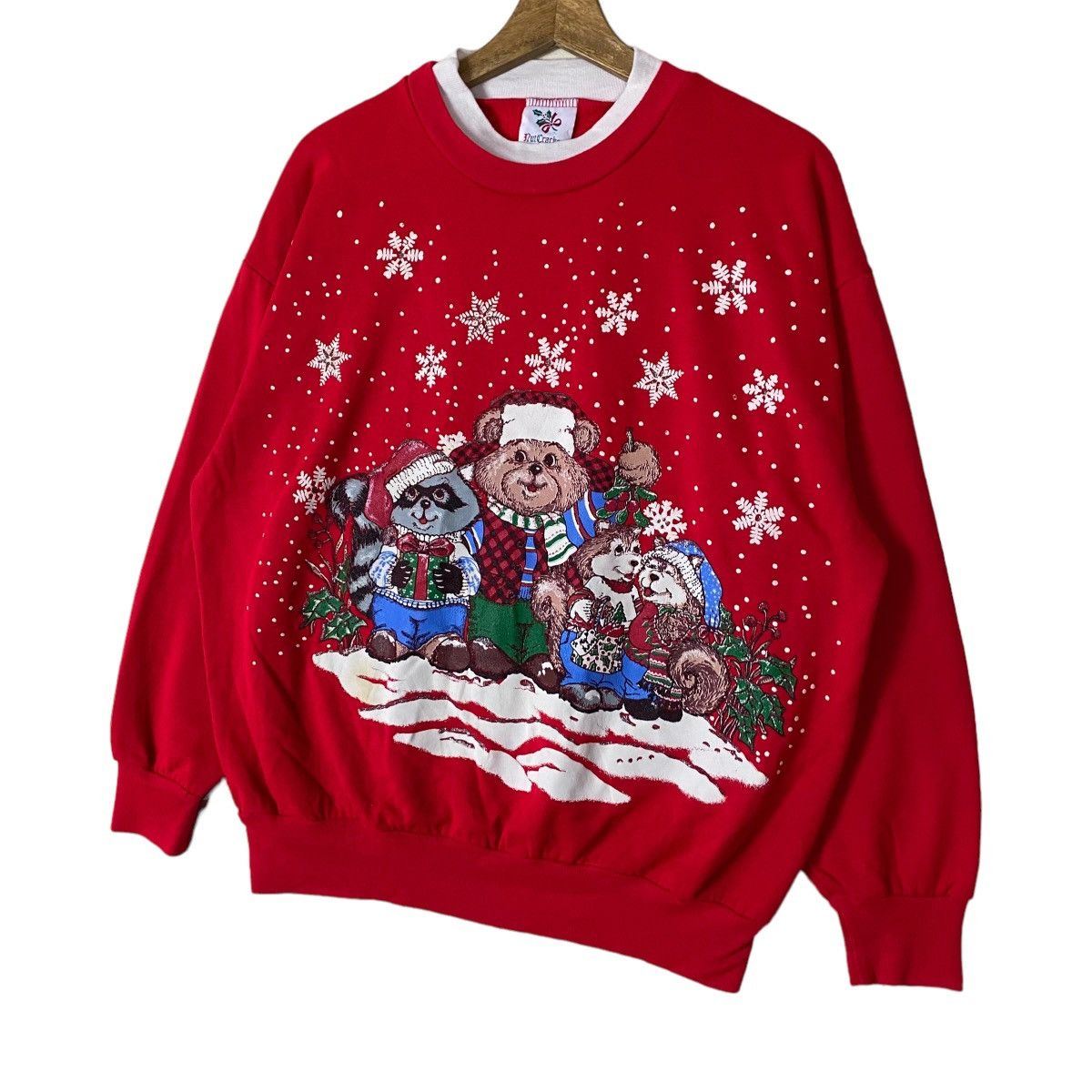 Cartoon Network × Vintage Vintage Nut Cracker Christmas Animal Graphic Pullover Jumper Size US L / EU 52-54 / 3 - 5 Thumbnail