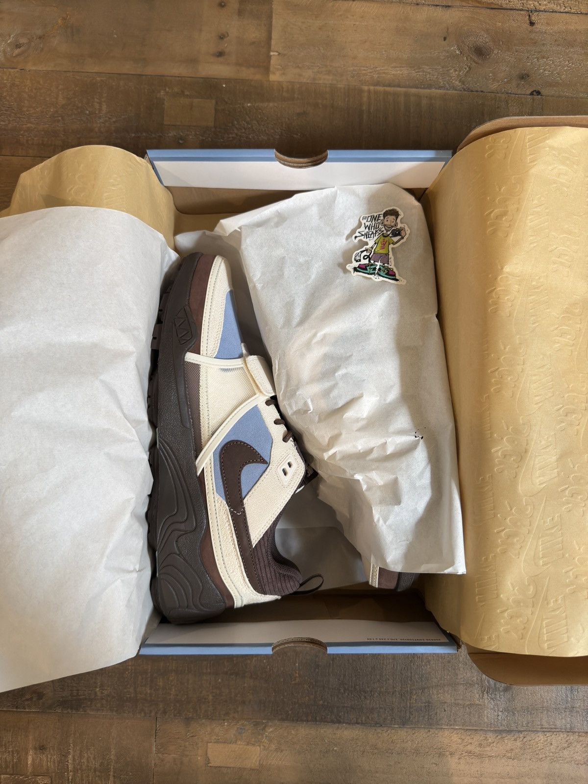 Nike × Travis Scott Travis Scott x Nike Zoom Field Jaxx Leche Blue Size US 11.5 / EU 44-45 - 20 Thumbnail
