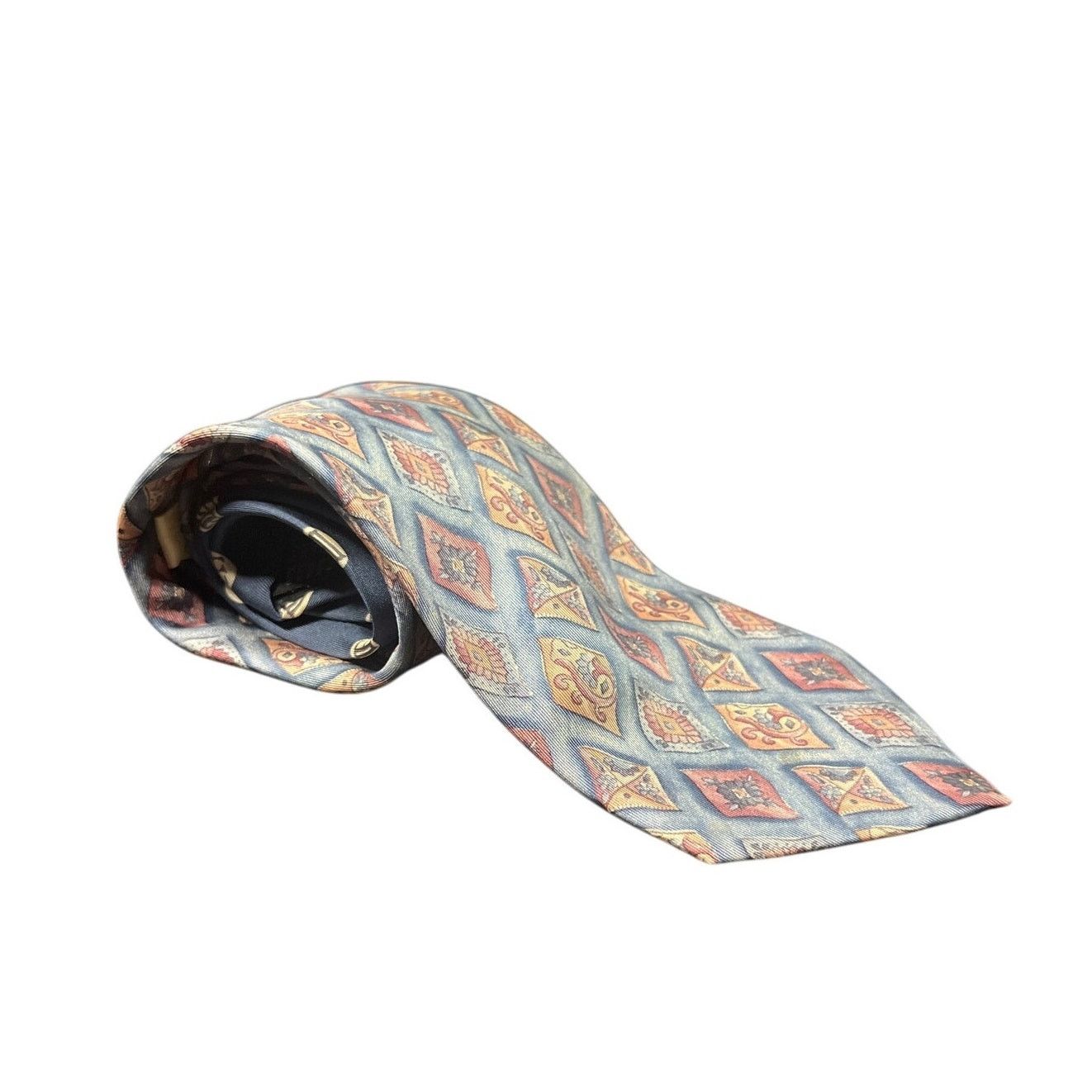 Louis Feraud Louis Feraud vintage silk tie with geometric diamond pattern Size ONE SIZE - 1 Thumbnail